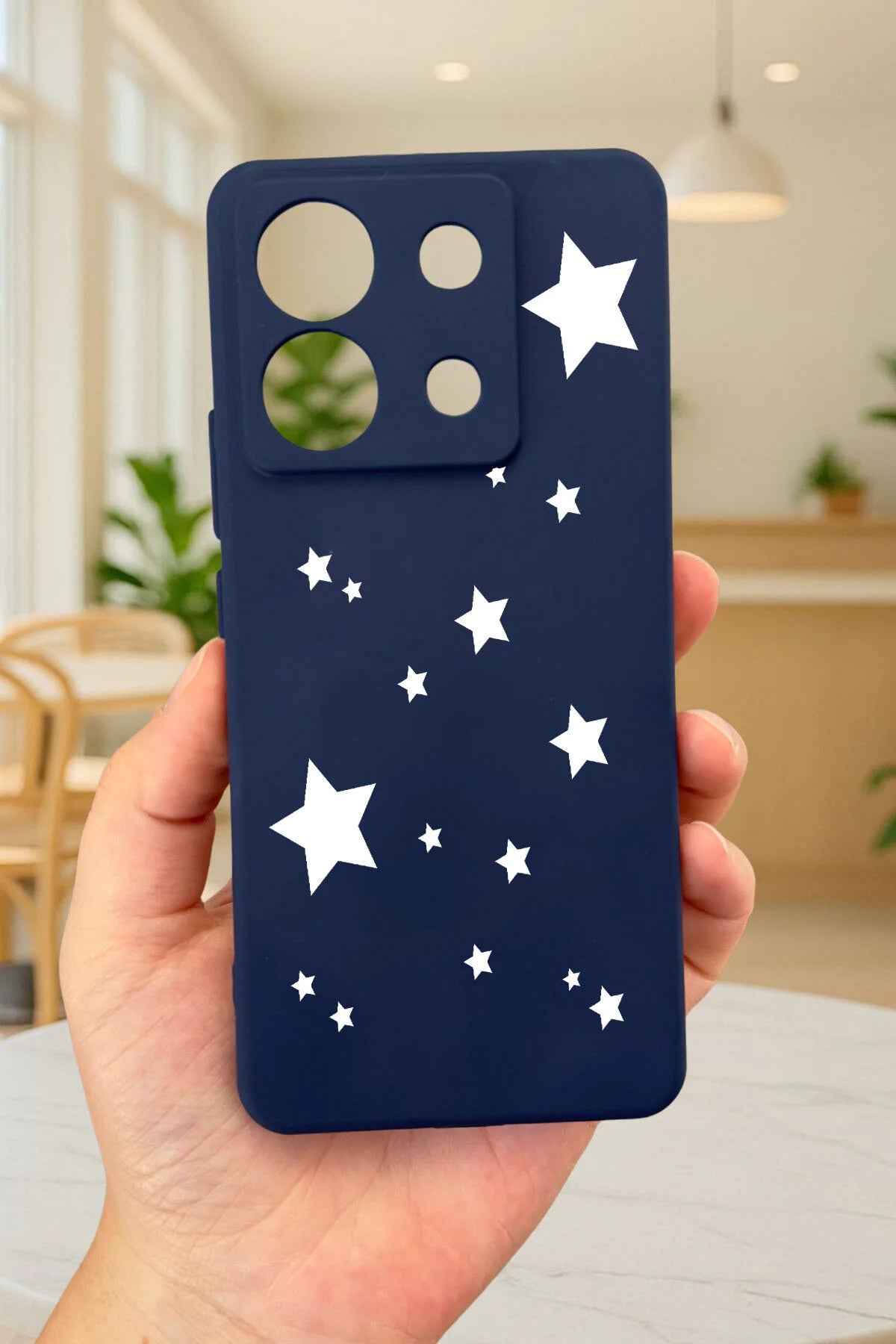 Xiaomi Redmi Note 13 Pro 5G MİNİ YILDIZ DESENLİ Silikon Darbe Emici Klasik Korumalı Rubber Kılıf