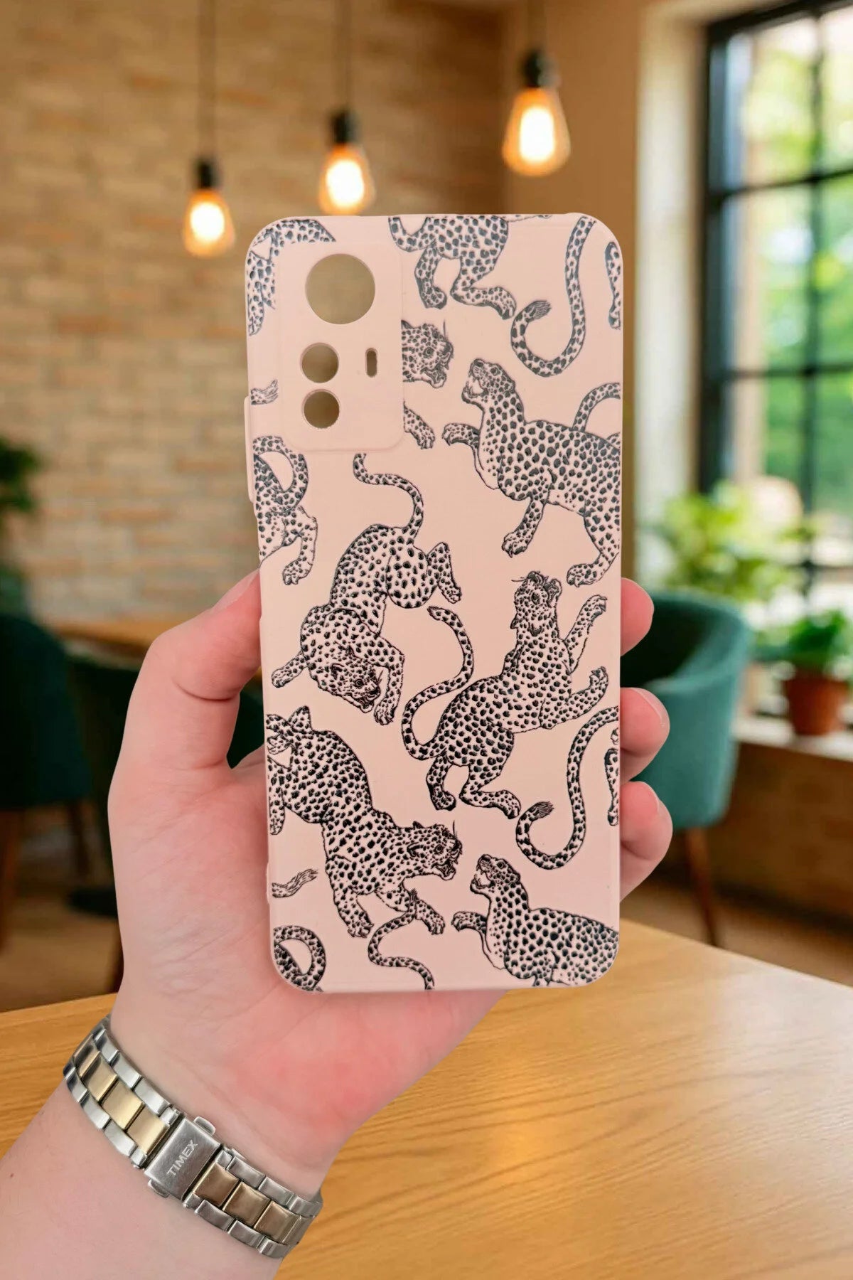 Xiaomi Redmi Note 12S - LEOPAR DESENLİ Silikon Darbe Emici Klasik Korumalı Rubber Kılıf