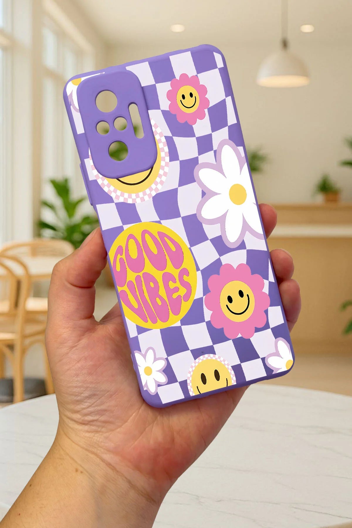 Xiaomi Redmi Note 1O Pro - GOOD VİBES Silikon Darbe Emici Klasik Korumalı Rubber Kılıf