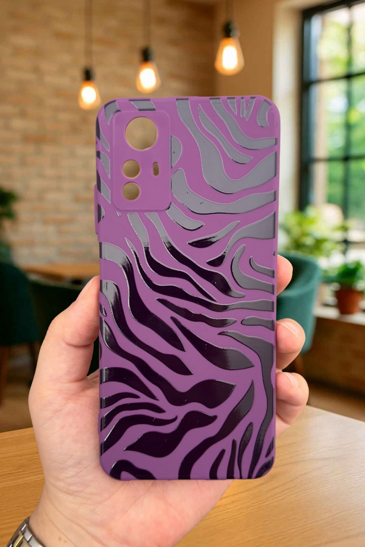 Xiaomi Redmi Note 12S - ZEBRA DESENLİ Silikon Darbe Emici Klasik Korumalı Rubber Kılıf