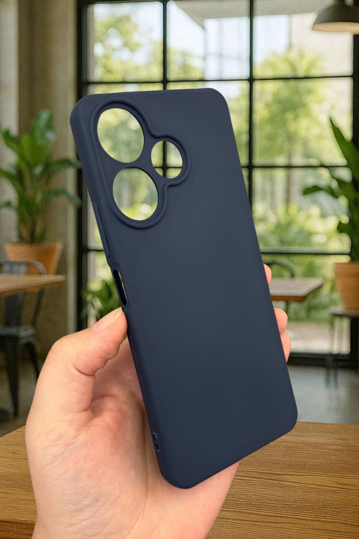 Xiaomi Redmi 13 4G LACİVERT Silikon Darbe Emici Klasik Korumalı Rubber Kılıf