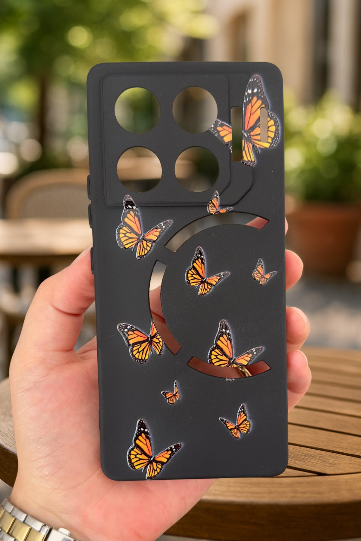 İnfinix GT 20 Pro KELEBEK DESENLİ Silikon Darbe Emici Klasik Korumalı Rubber Kılıf