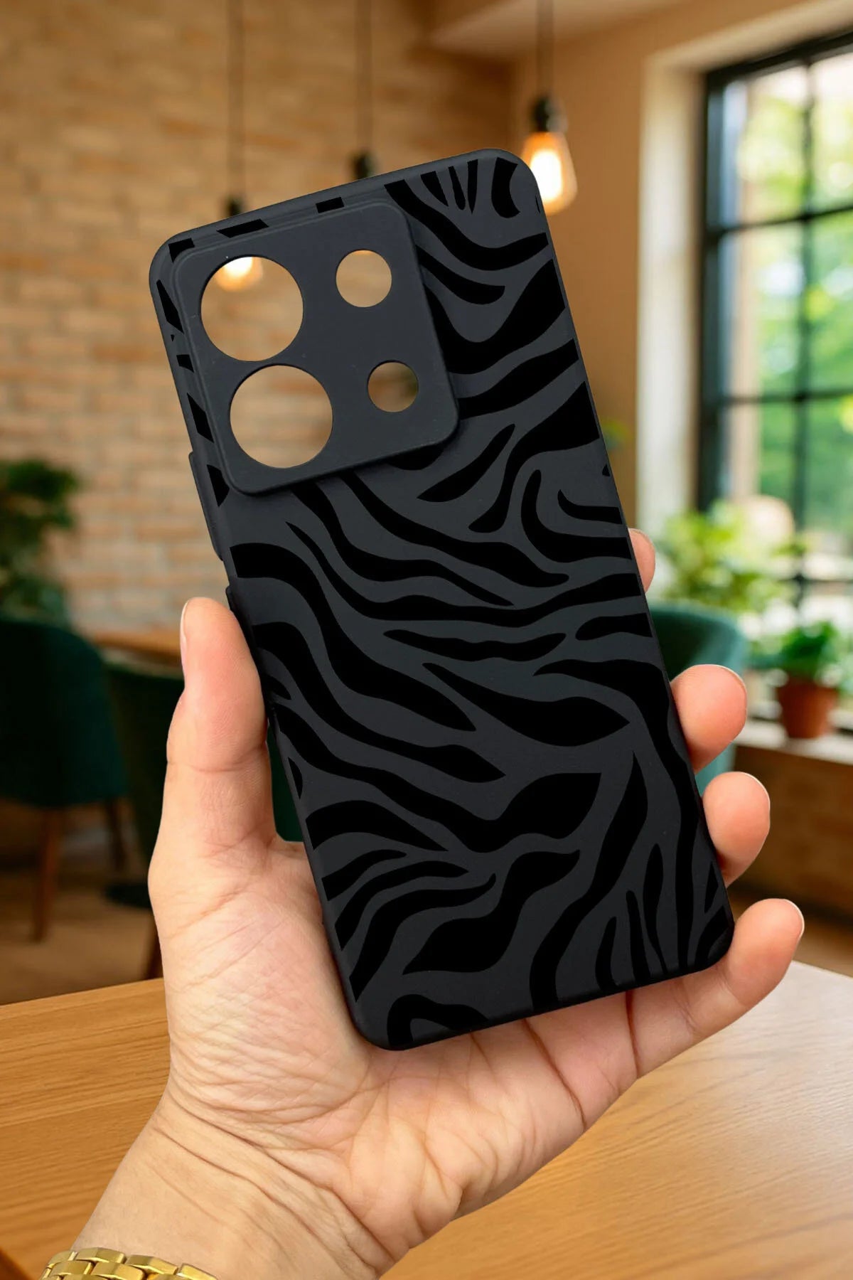 Xiaomi Redmi Note 13 Pro 5G ZEBRA DESENLİ Silikon Darbe Emici Klasik Korumalı Rubber Kılıf