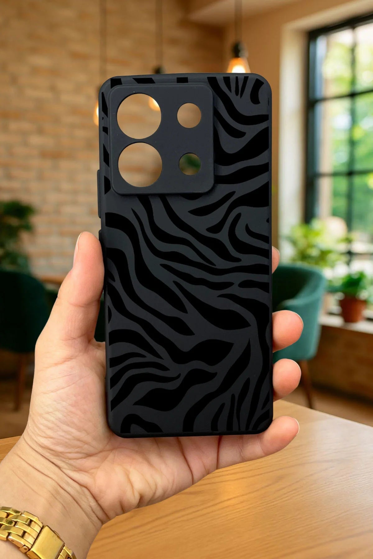 Xiaomi Redmi Note 13 Pro 5G ZEBRA DESENLİ Silikon Darbe Emici Klasik Korumalı Rubber Kılıf