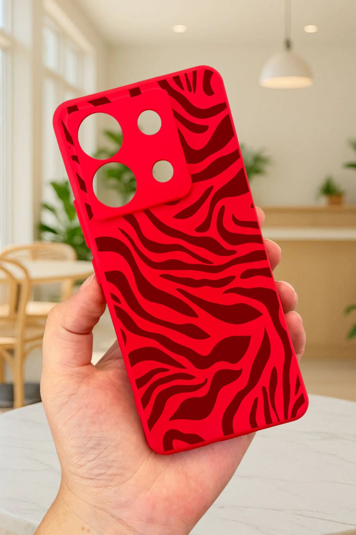 Xiaomi Redmi Note 13 Pro 5G ZEBRA DESENLİ Silikon Darbe Emici Klasik Korumalı Rubber Kılıf