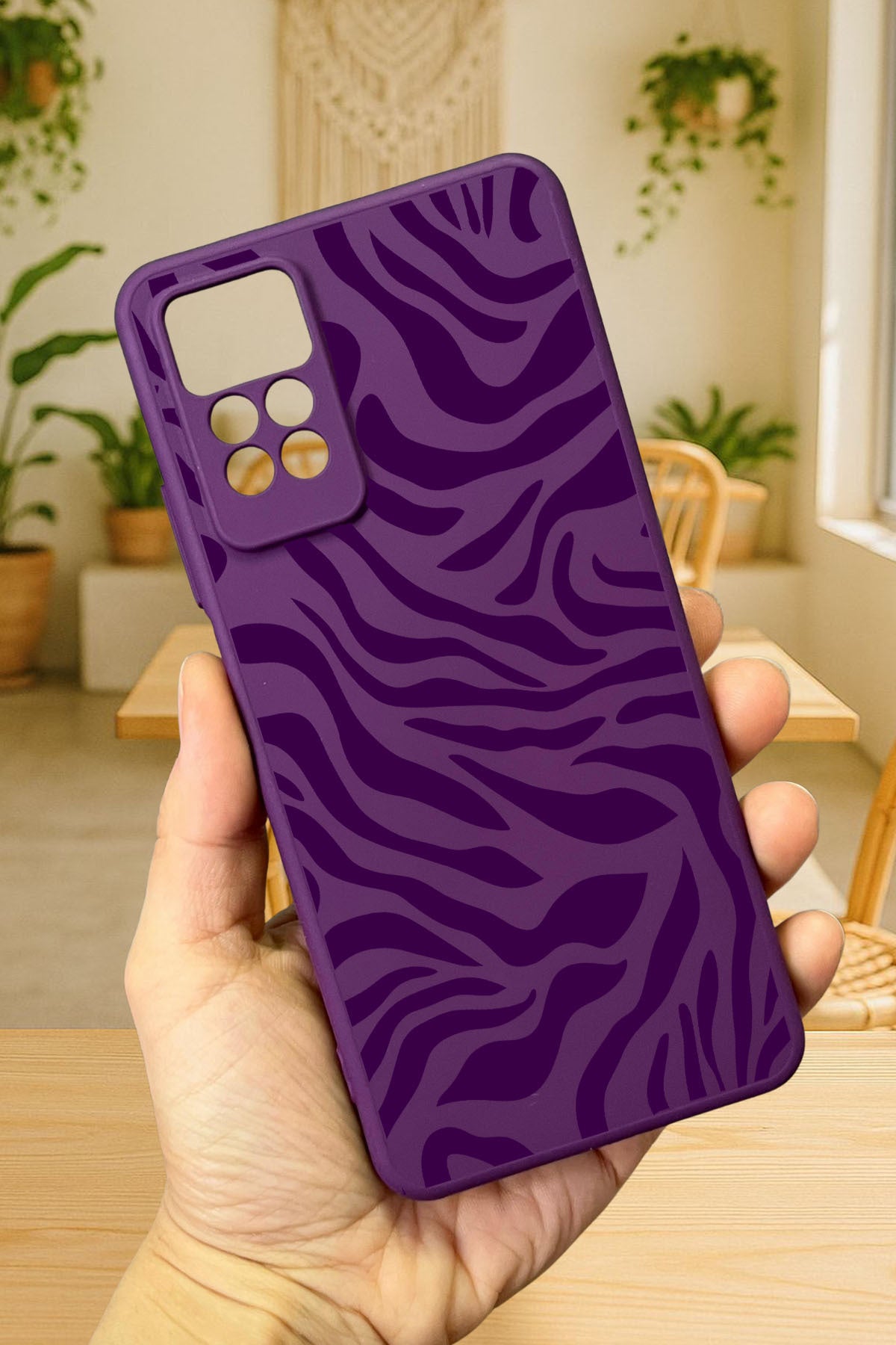 Redmi Note 11 Pro ve Note 12 Pro4G ZEBRA DESENLİ Silikon Darbe Emici Klasik Korumalı Rubber Kılıf