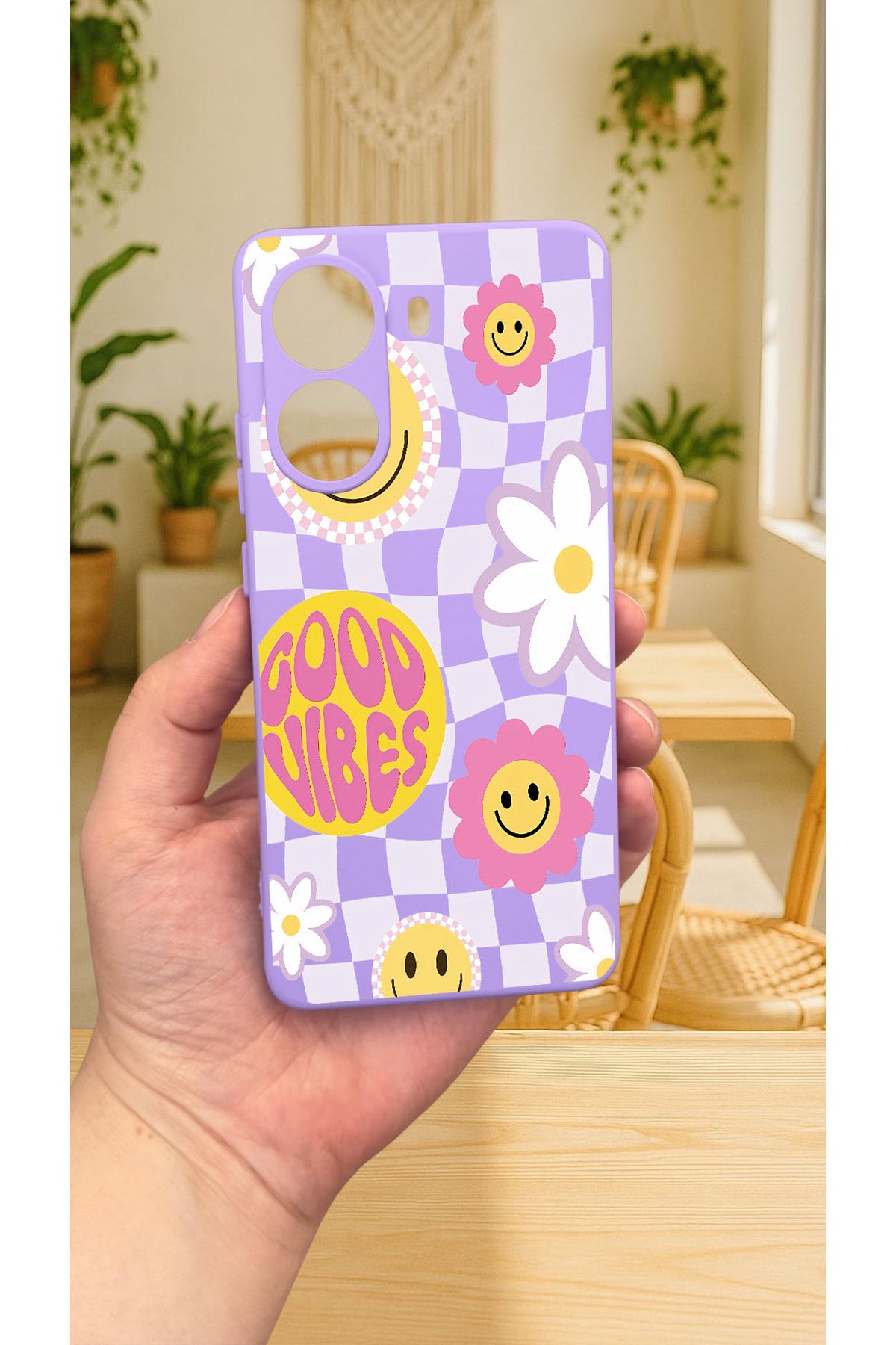 Xiaomi POCO X7 PRO GOOD VİBES Silikon Darbe Emici Klasik Korumalı Rubber Kılıf