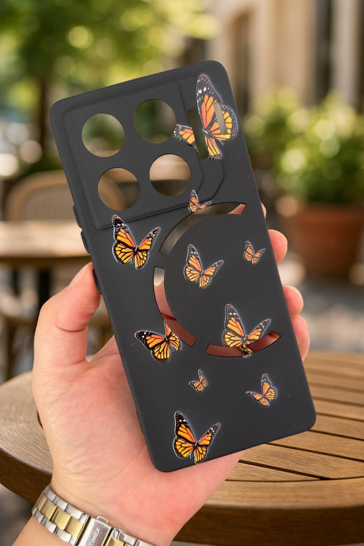 İnfinix GT 20 Pro KELEBEK DESENLİ Silikon Darbe Emici Klasik Korumalı Rubber Kılıf