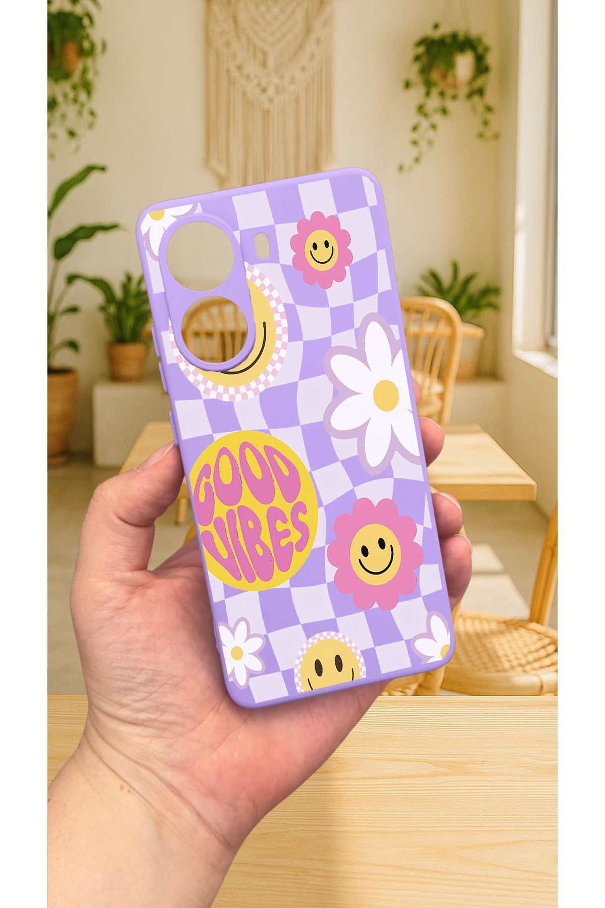 Xiaomi POCO X7 PRO GOOD VİBES Silikon Darbe Emici Klasik Korumalı Rubber Kılıf