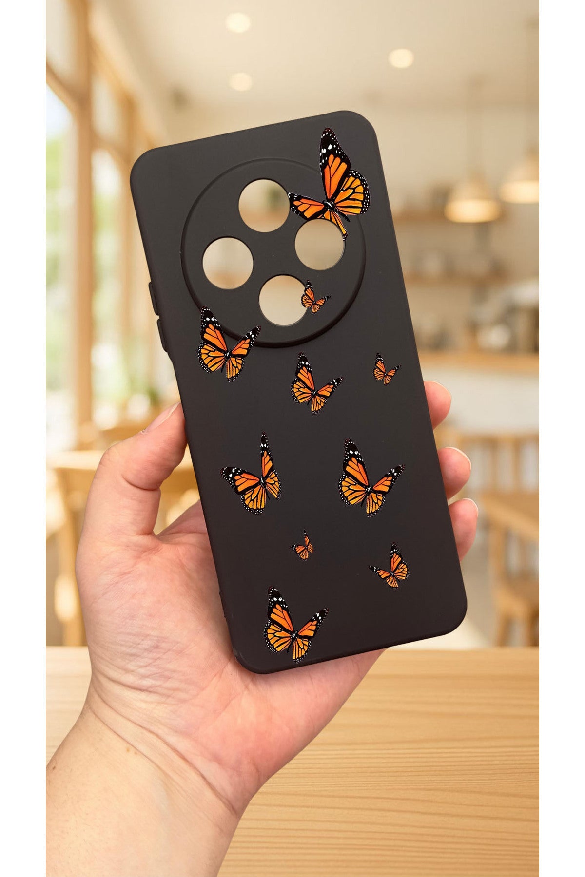 REDMİ 14C-Kelebek desenli Lansman Kamera Korumalı Yumuşak Silikon RUBBER Kılıf