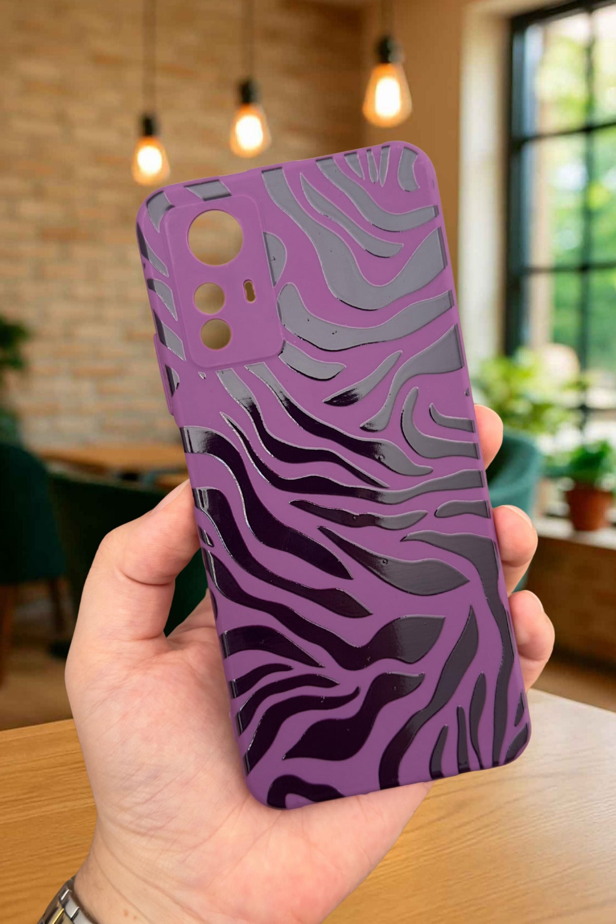 Xiaomi Redmi Note 12S - ZEBRA DESENLİ Silikon Darbe Emici Klasik Korumalı Rubber Kılıf
