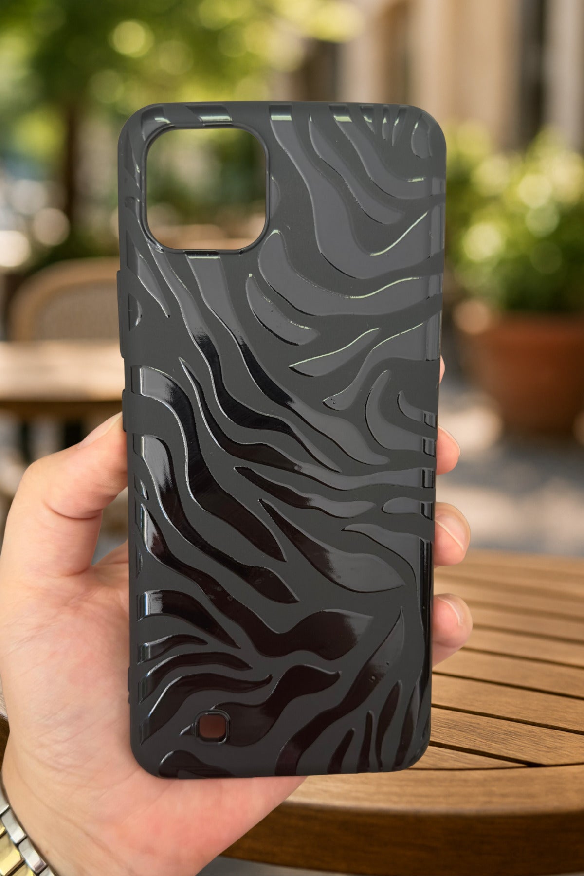 Realme C11 - ZEBRA DESENLİ Silikon Darbe Emici Klasik Korumalı Rubber Kılıf