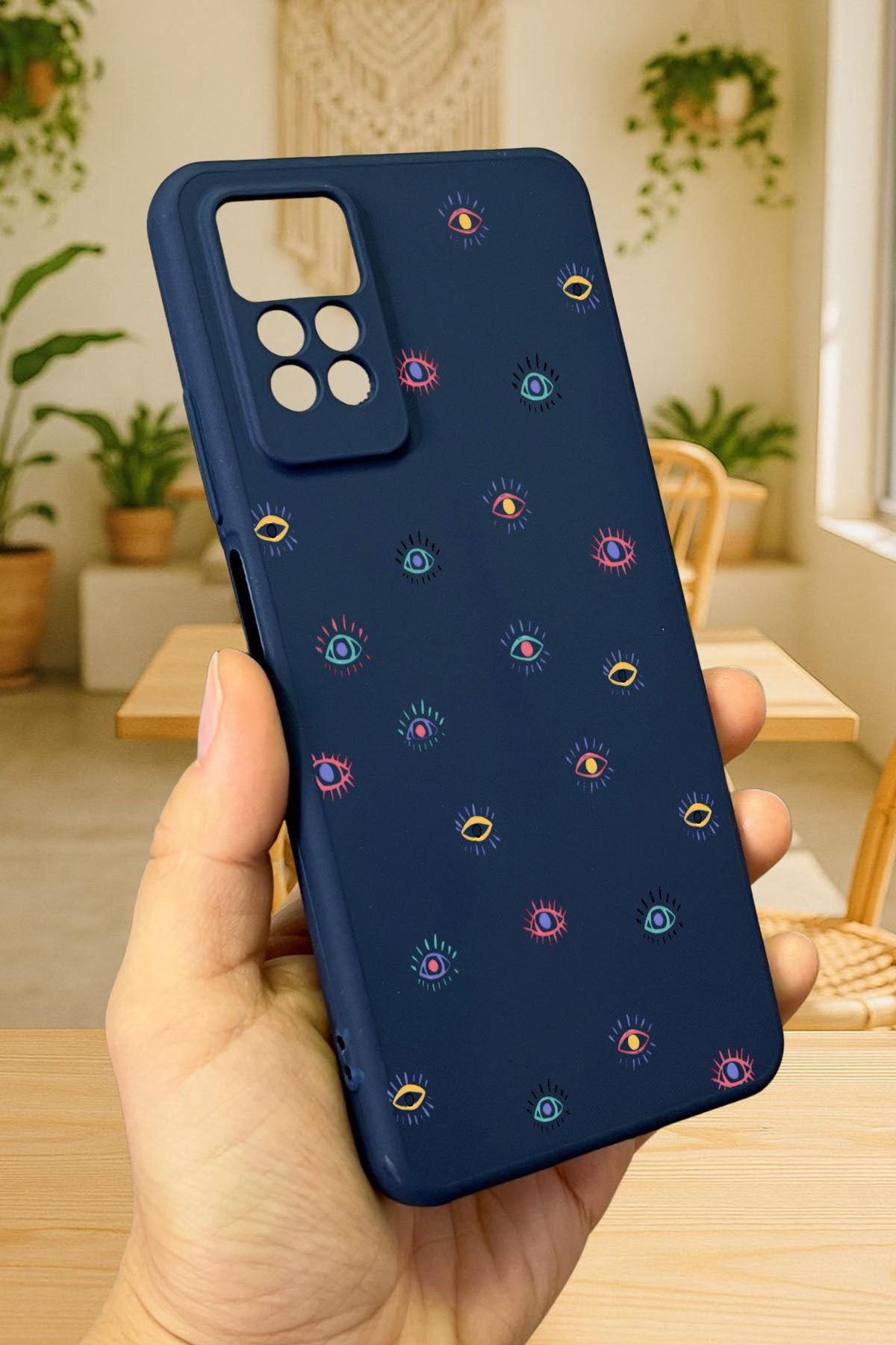 Redmi Note 11 Pro/Note 12 Pro 4G EVIL EYE DESENLİ Silikon Darbe Emici Korumalı Rubber Kılıf