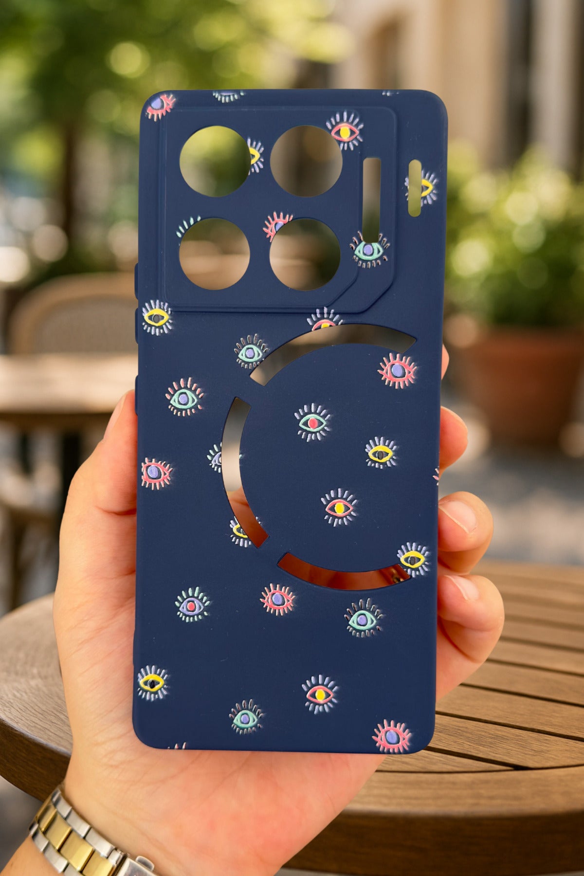 İnfinix GT 20 Pro-MİNİ EVIL EYE DESENLİ Silikon Darbe Emici Klasik Korumalı Rubber Kılıf