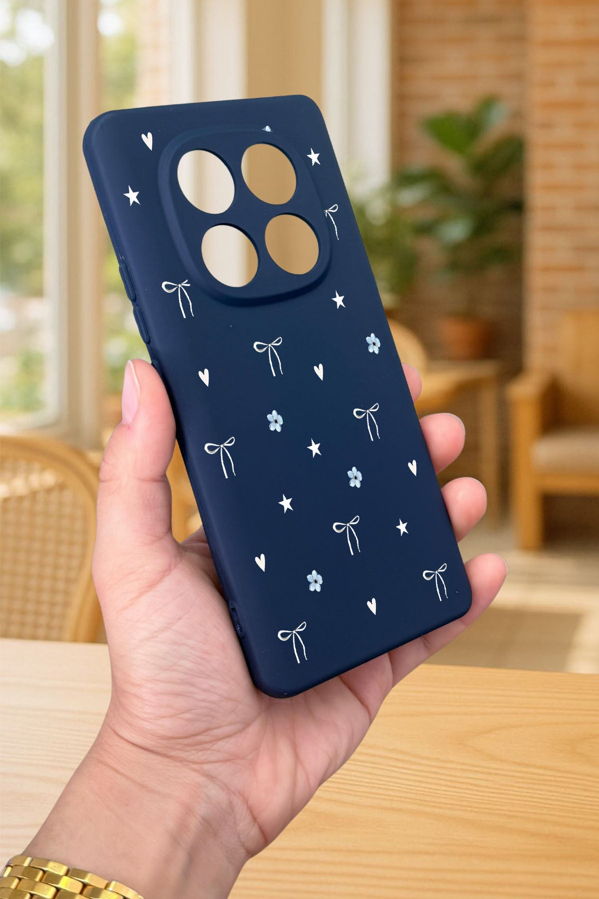 Xiaomi Redmi Note 14 Pro 4G -MİNİ FİYONK DESENLİ Silikon Darbe Emici Klasik Korumalı Rubber Kılıf
