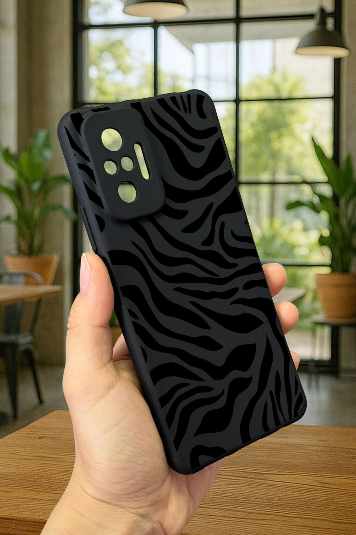 Xiaomi Redmi Note 1O Pro ZEBRA DESENLİ Silikon Darbe Emici Klasik Korumalı Rubber Kılıf