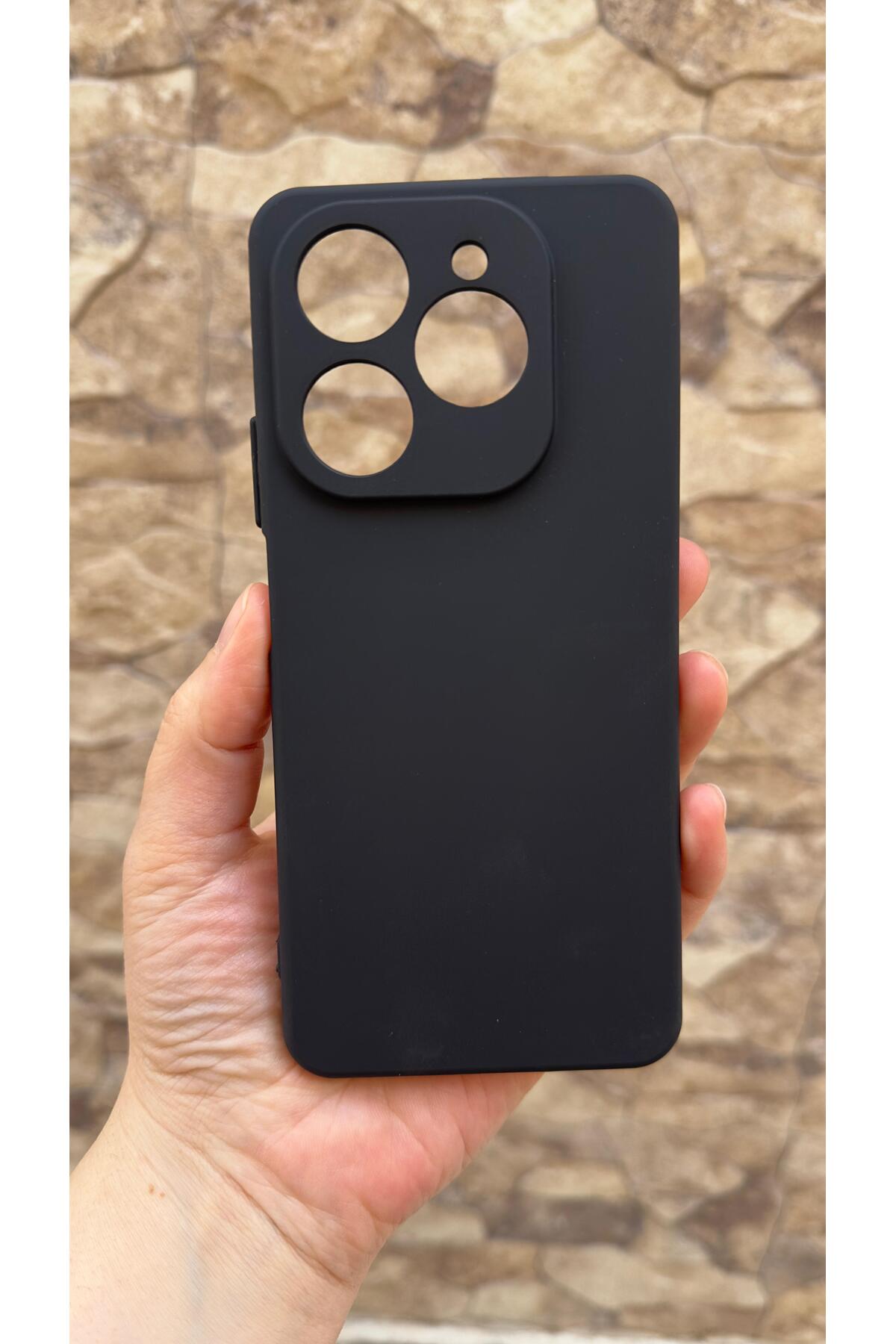 Tecno Spark 20 Pro Uyumlu Silikon Darbe Emici Klasik Korumalı Rubber Kılıf