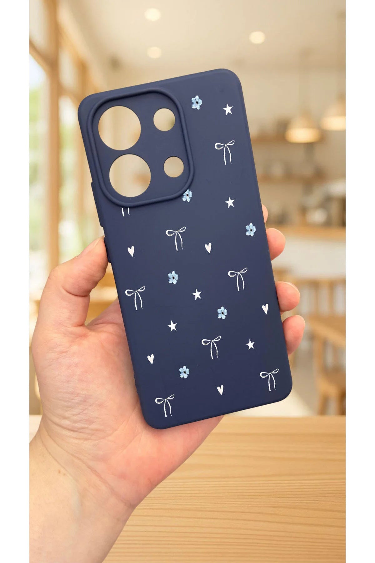 Xiaomi Redmi Note 13 Pro 4G MİNİ FİYONK DESENLİ Silikon Darbe Emici Klasik Korumalı Rubber Kılıf