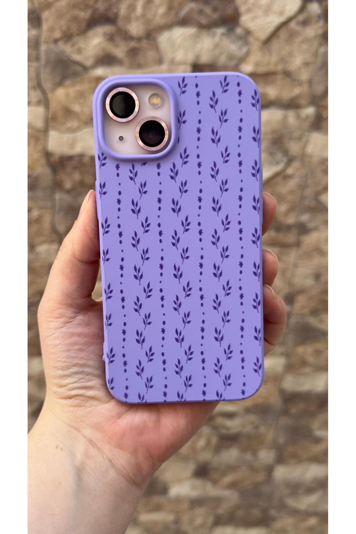 iPhone 13 Uyumlu Sarmaşık Desenli Silikon Darbe Emici Klasik Korumalı Rubber Kılıf