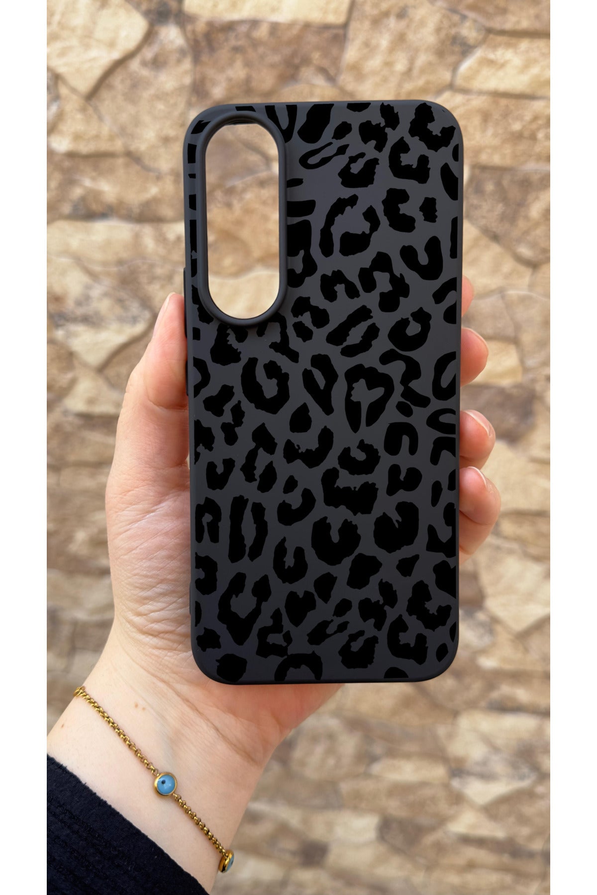 Vivo V70 FE 5G Uyumlu Leopar Desenli Silikon Darbe Emici Klasik Korumalı Rubber Kılıf