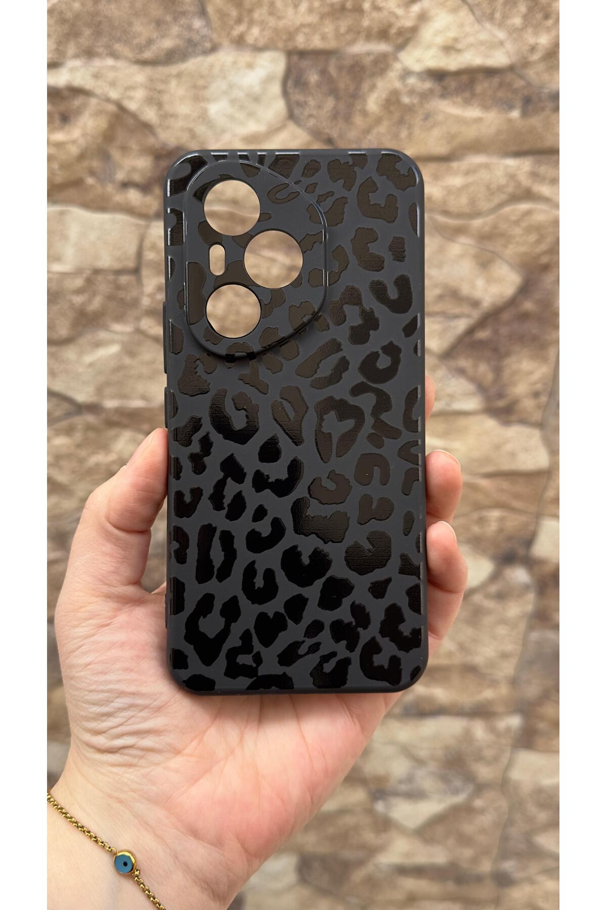 Honor 400 Pro Uyumlu Leopar Desenli Silikon Darbe Emici Klasik Korumalı Rubber Kılıf