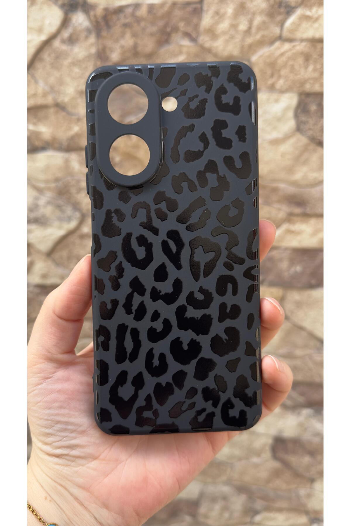 Redmi A5 Uyumlu Leopar Desenli Silikon Darbe Emici Klasik Korumalı Rubber Kılıf