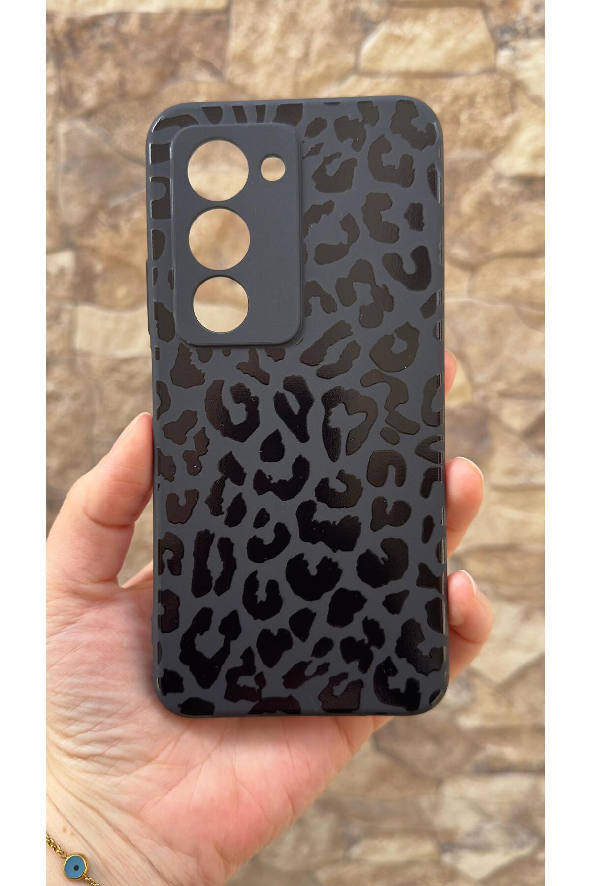 Redmi 15 Uyumlu Leopar Desenli Silikon Darbe Emici Klasik Korumalı Rubber Kılıf
