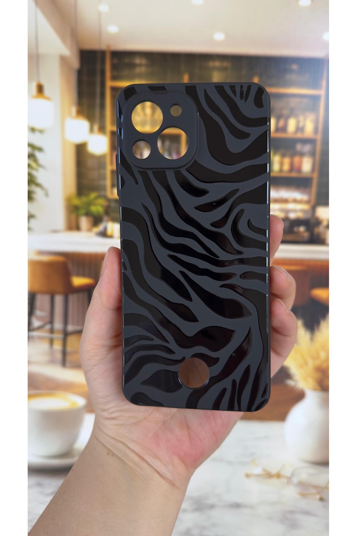 REEDER S23 PRO MAX Uyumlu Zebra Desenli Silikon Darbe Emici Klasik Korumalı Rubber Kılıf