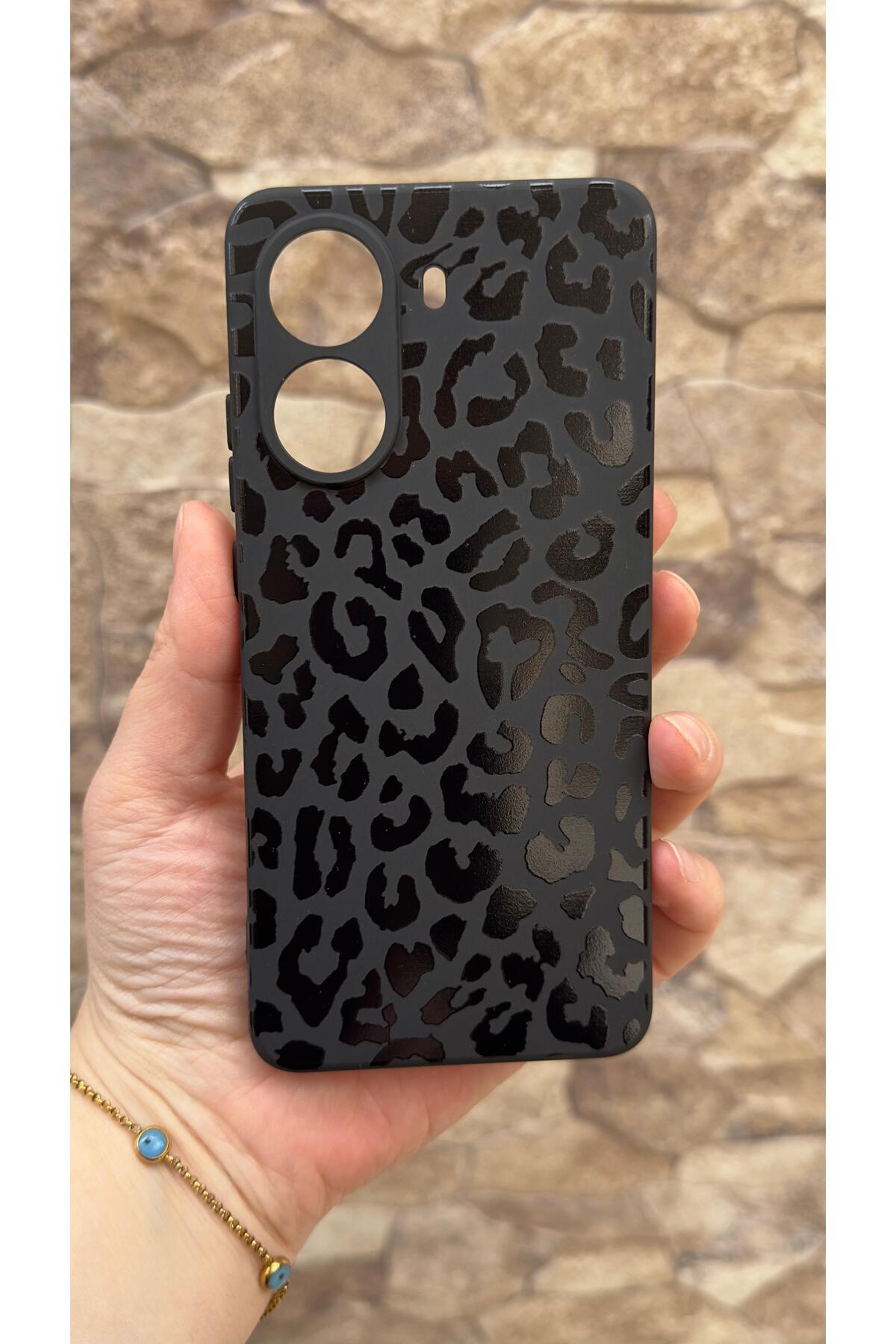 POCO X7 PRO Uyumlu Leopar Desenli Silikon Darbe Emici Klasik Korumalı Rubber Kılıf