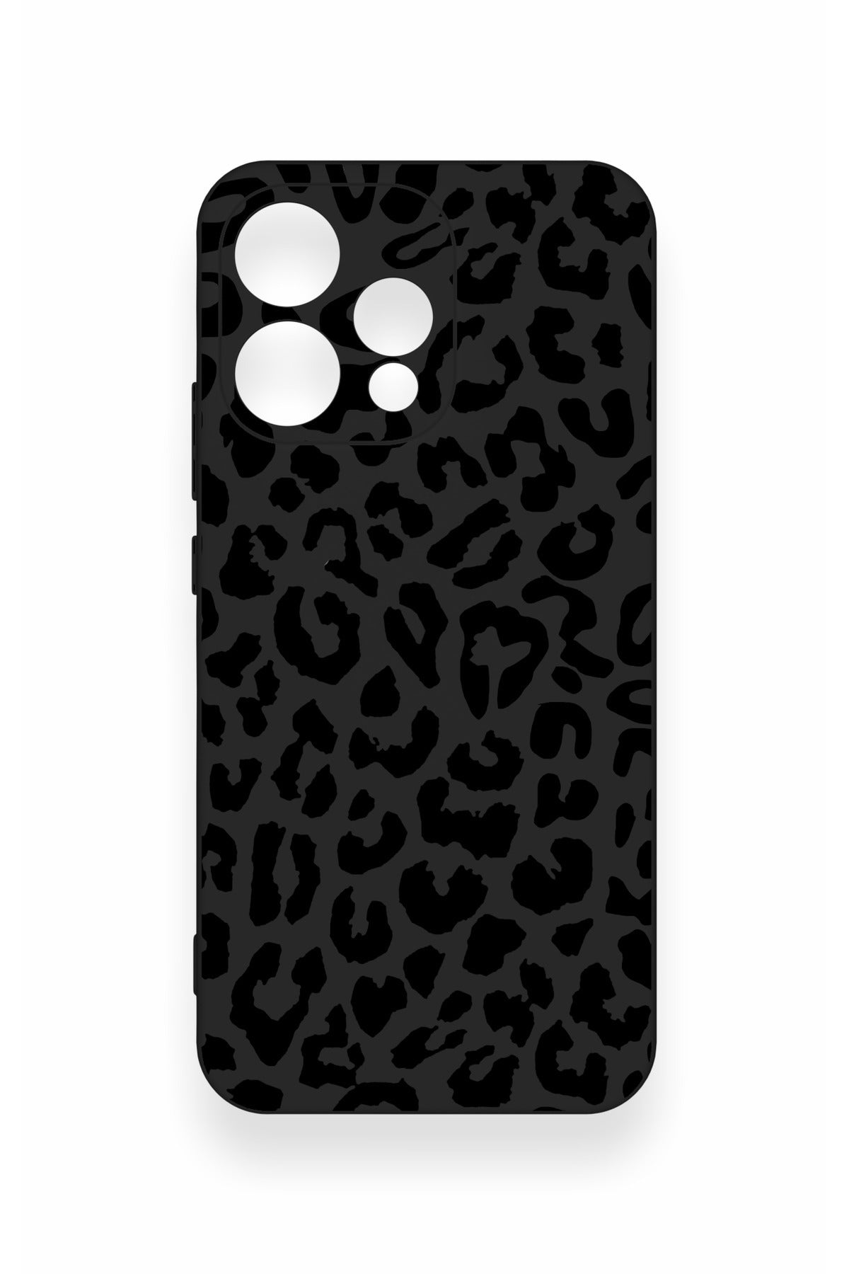Oppo Reno 15 5G Uyumlu Siyah Leopar Desenli Silikon Kılıf