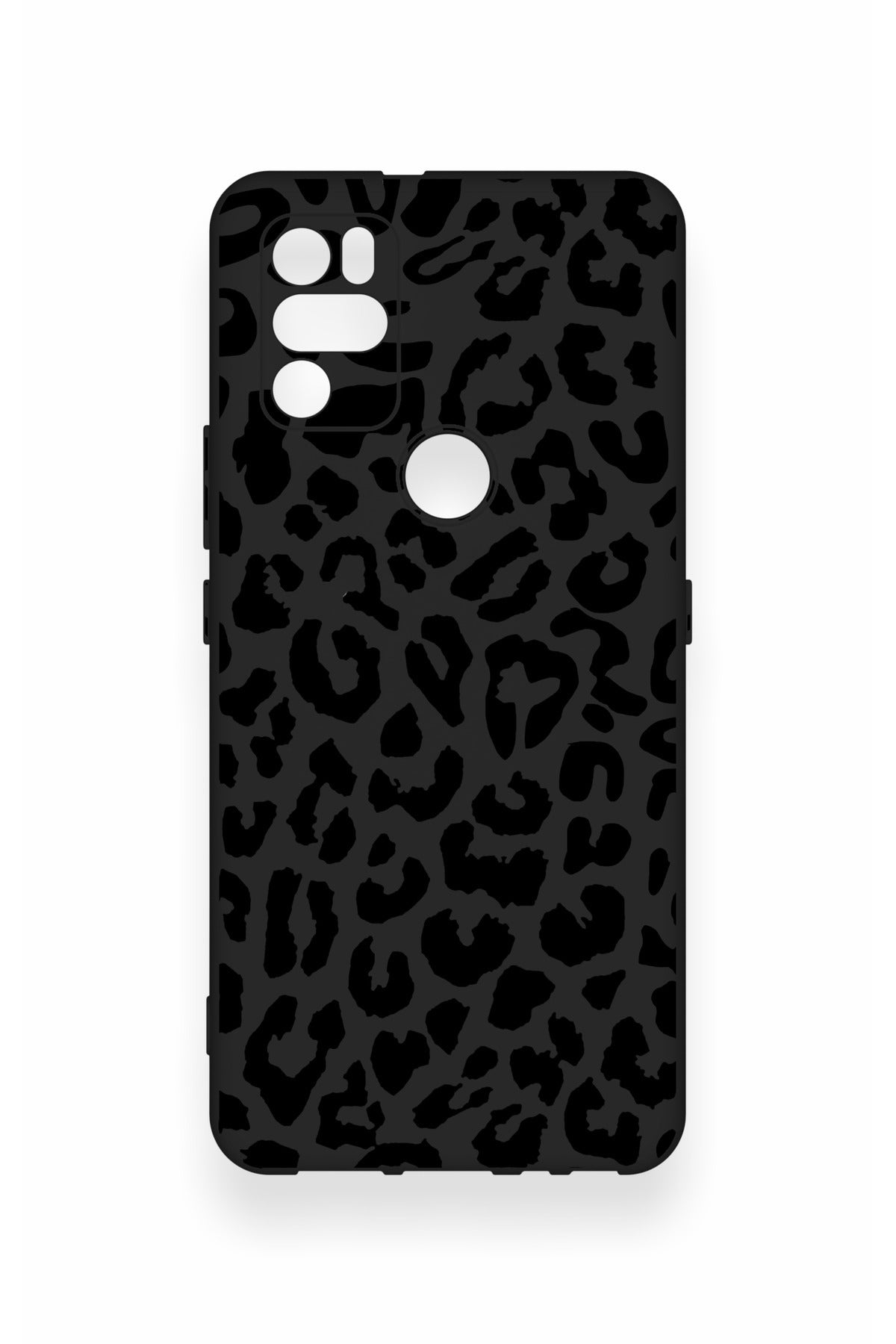 Omix X300 Uyumlu Siyah Leopar Desenli Silikon Kılıf