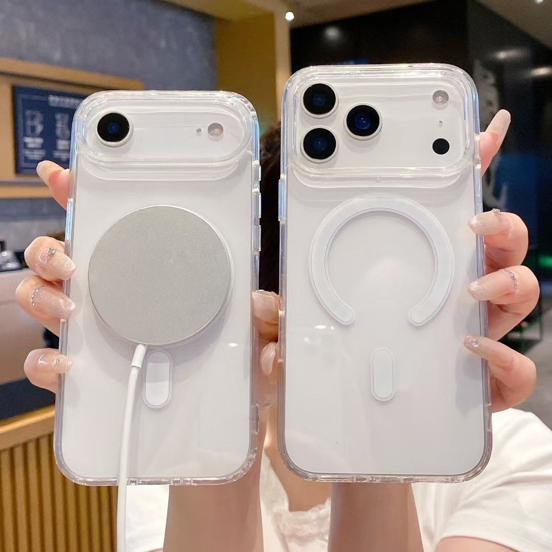 iPhone 17 Pro Max ile Uyumlu MagSafe Uyumlu Şeffaf Telefon Kılıfı – Ultra İnce, Darbe Koruma, Hızlı Şarj Desteği
