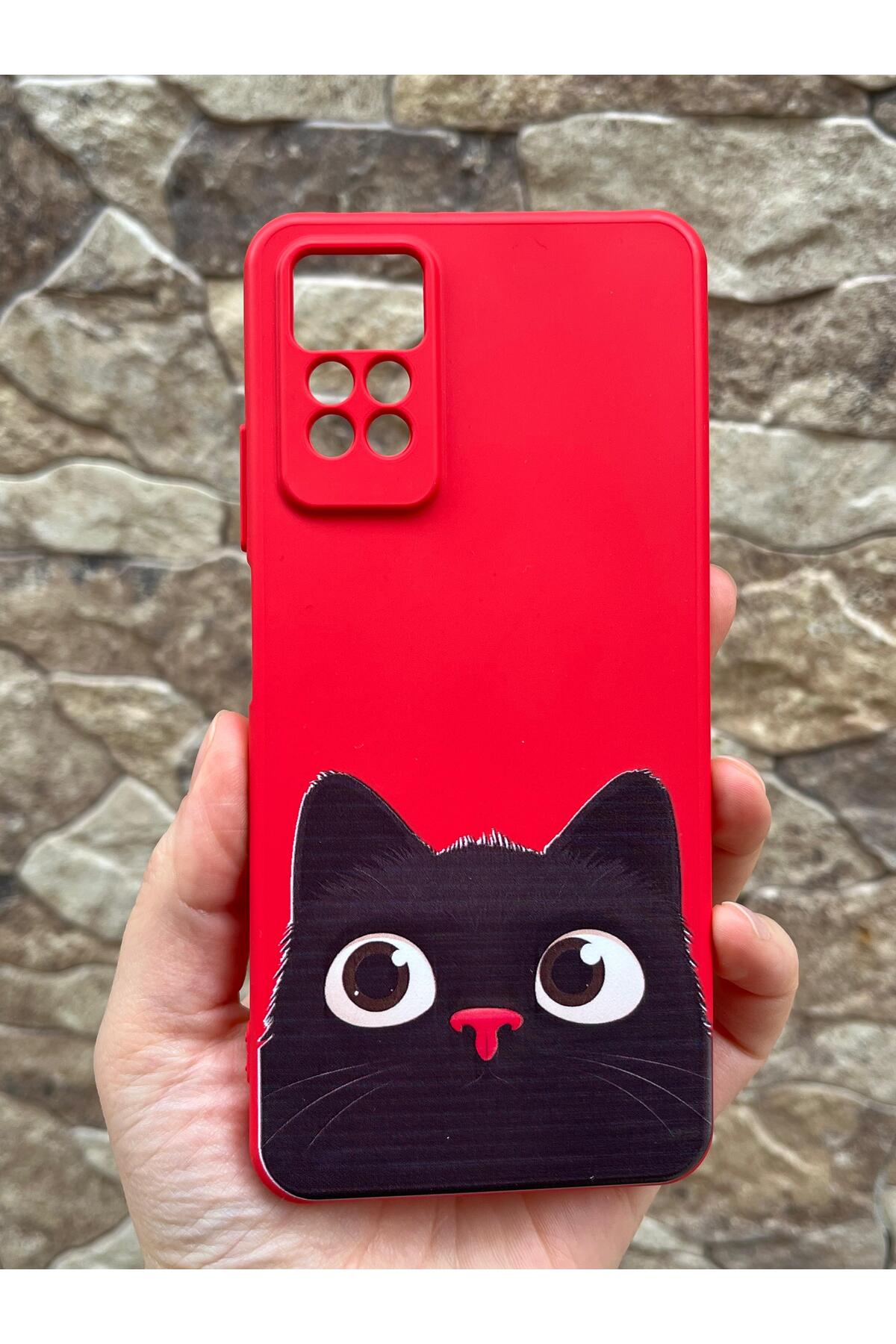 Redmi Note 11 Pro/Note 12 Pro 4G Uyumlu Sevimli Siyah Kedi Desenli Silikon Darbe Emici Klasik Kılıf