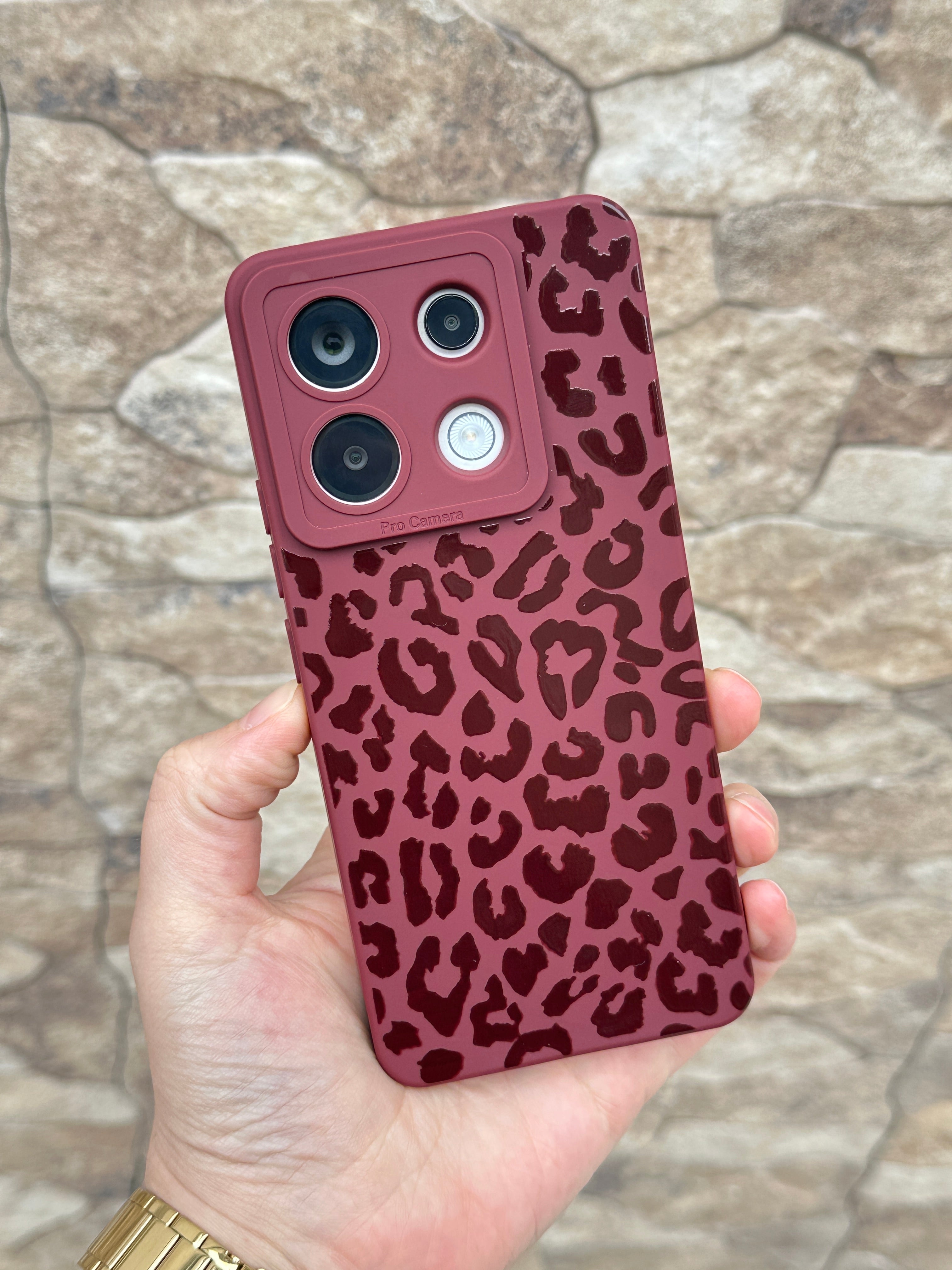 Redmi Note 13 Pro 4G Renkli Leopar Desenli İçi Kadife Lansman Leo Kılıf