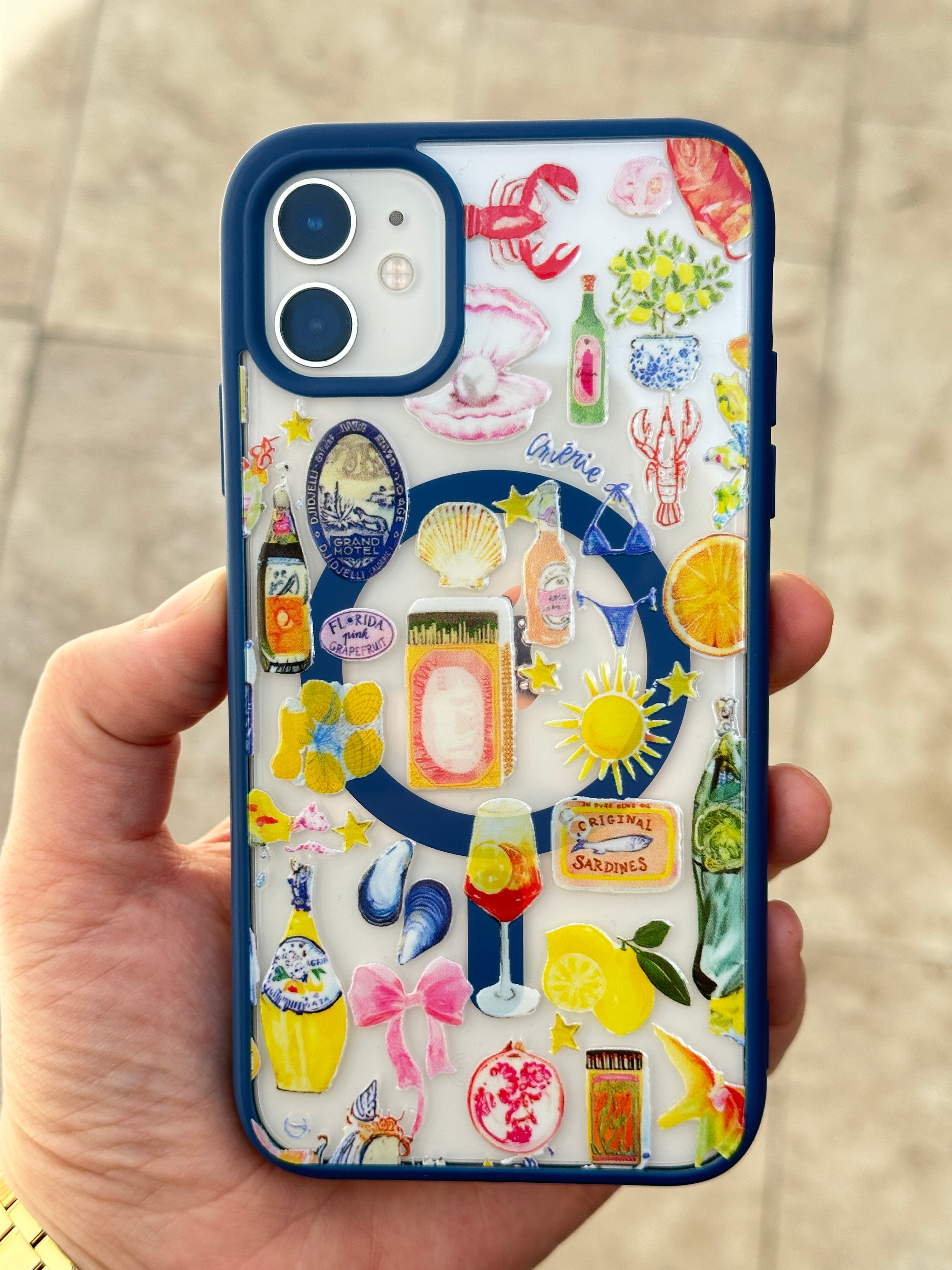 Magsafe Özellikli Renkli Desenli Mavi Summer Kılıf