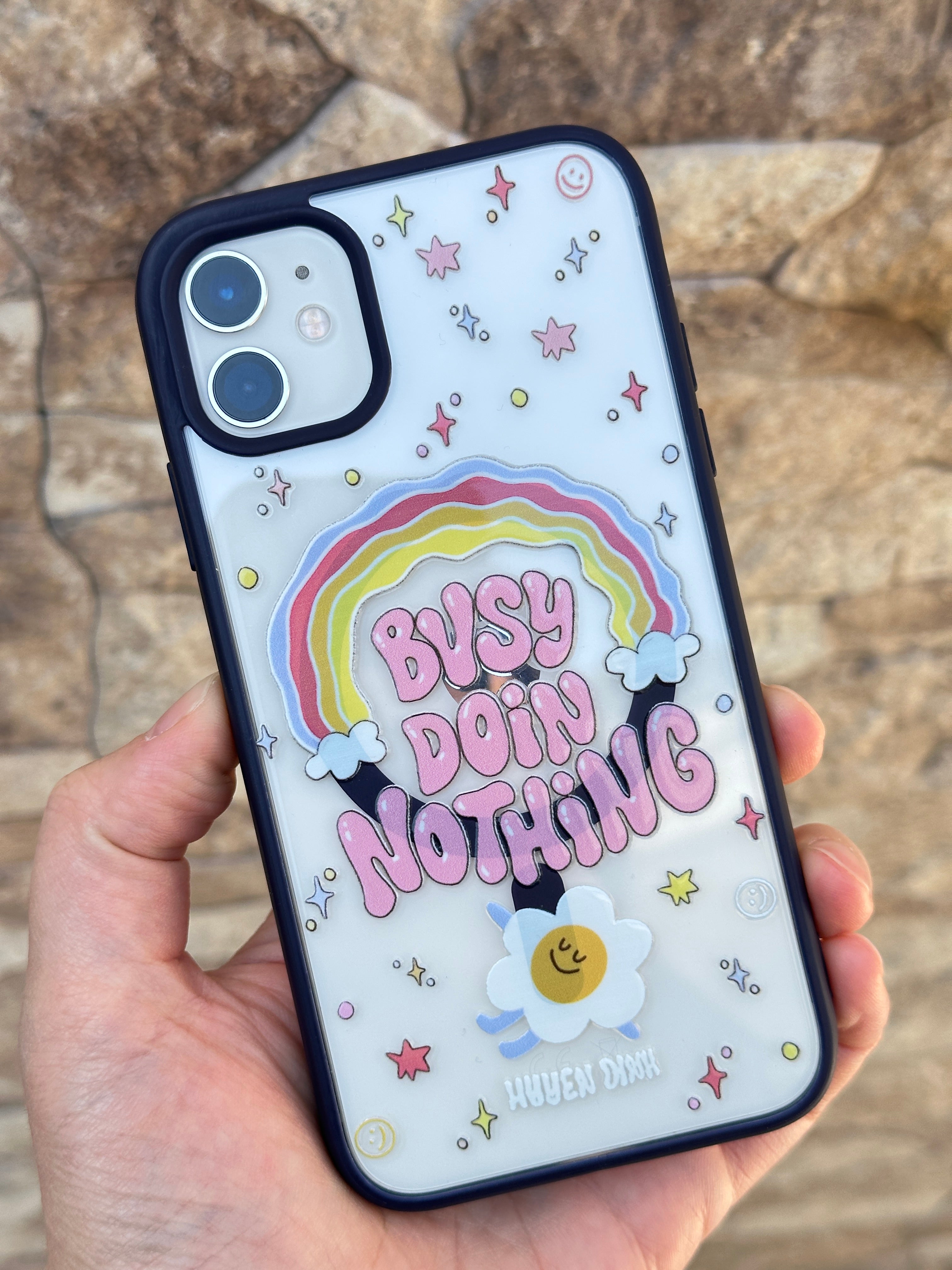 Magsafe Özellikli Yıldız Figürlü Gökkuşaklı Busy Kılıf