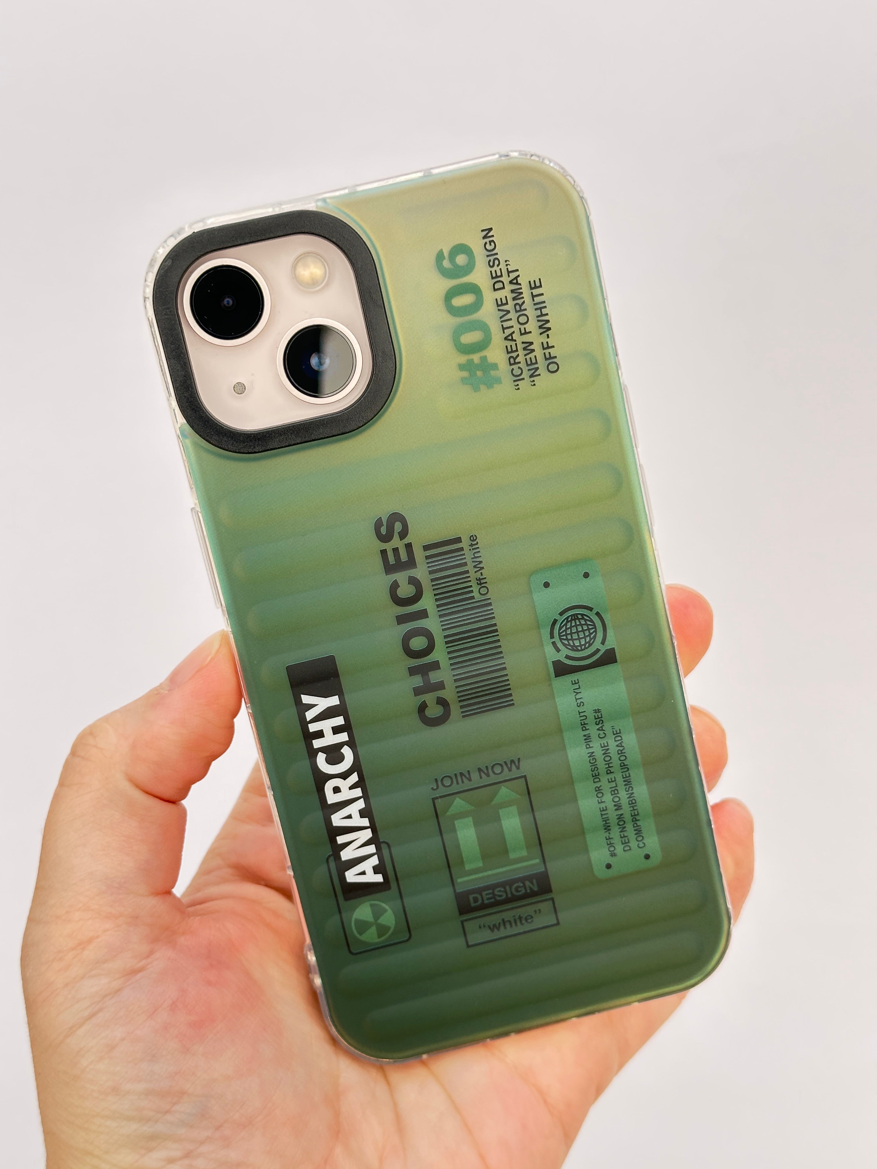 iPhone 14 Hologramlı Renk Değiştiren Kamera Çıkıntılı Trend Marka Tasarım New Design Kılıf