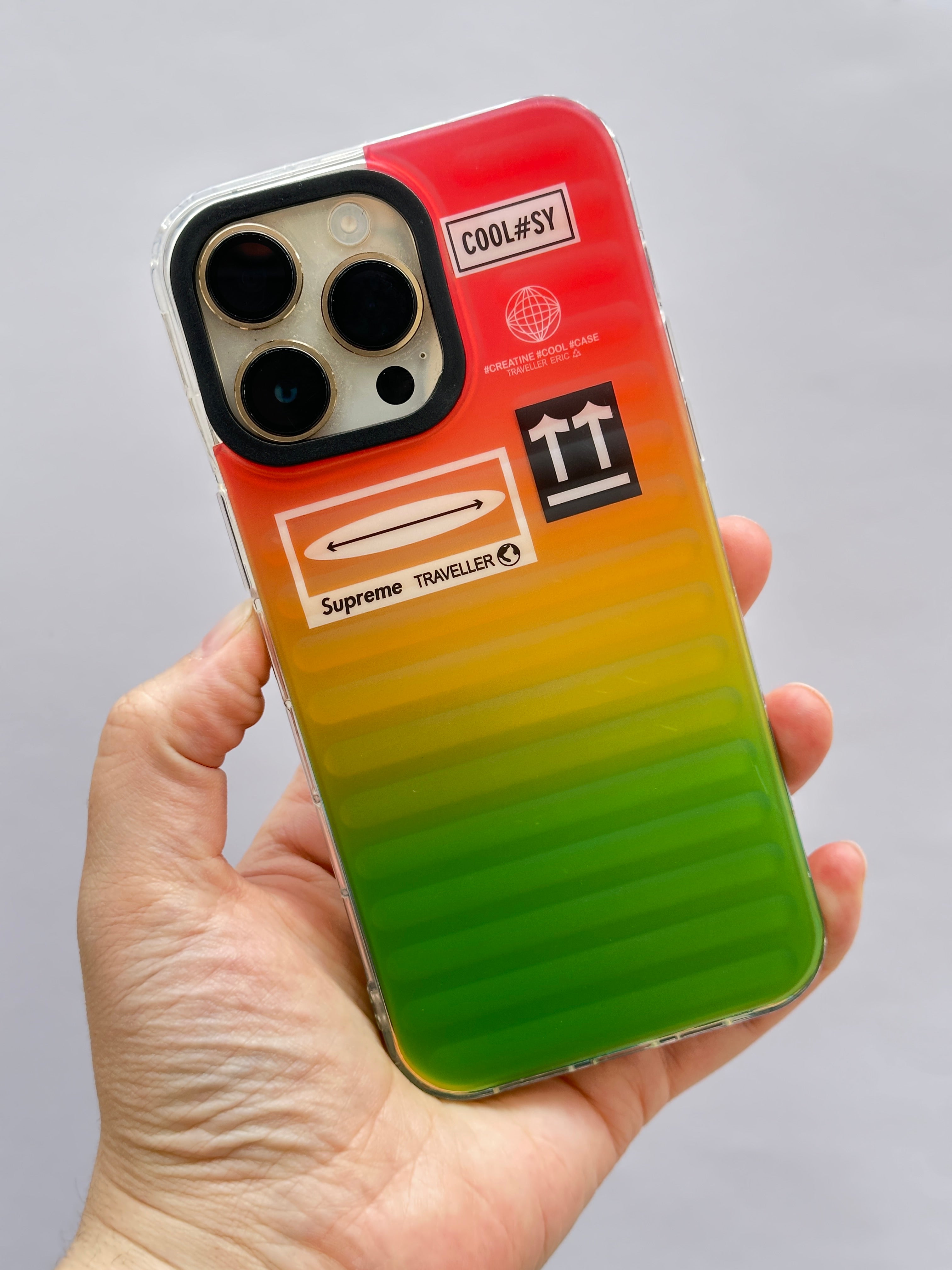 iPhone 14 Pro Max Hologramlı Renk Değiştiren Kamera Çıkıntılı Trend Marka Tasarım New Design Kılıf