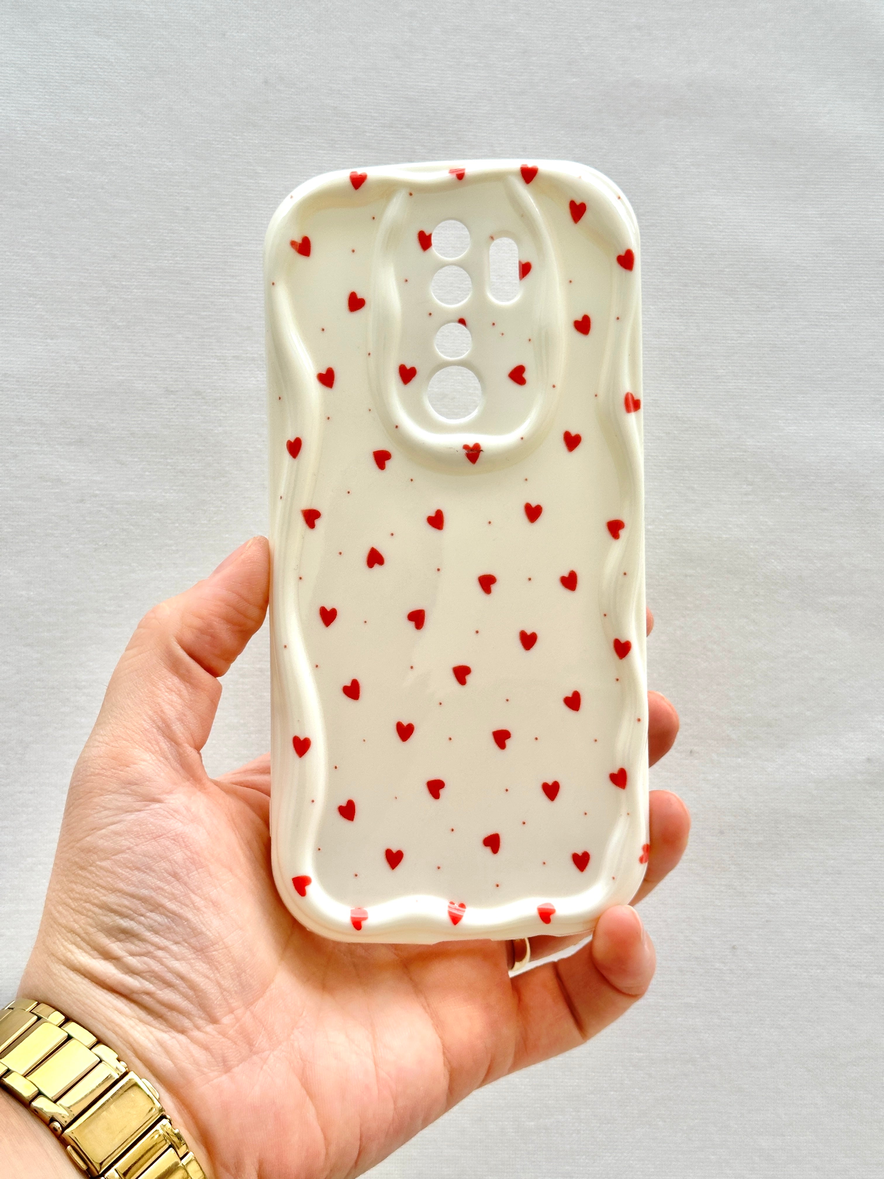 Redmi Note 8 Pro Kalp Desenli Kamera Korumalı Zarif Tasarımlı Mock Kılıf