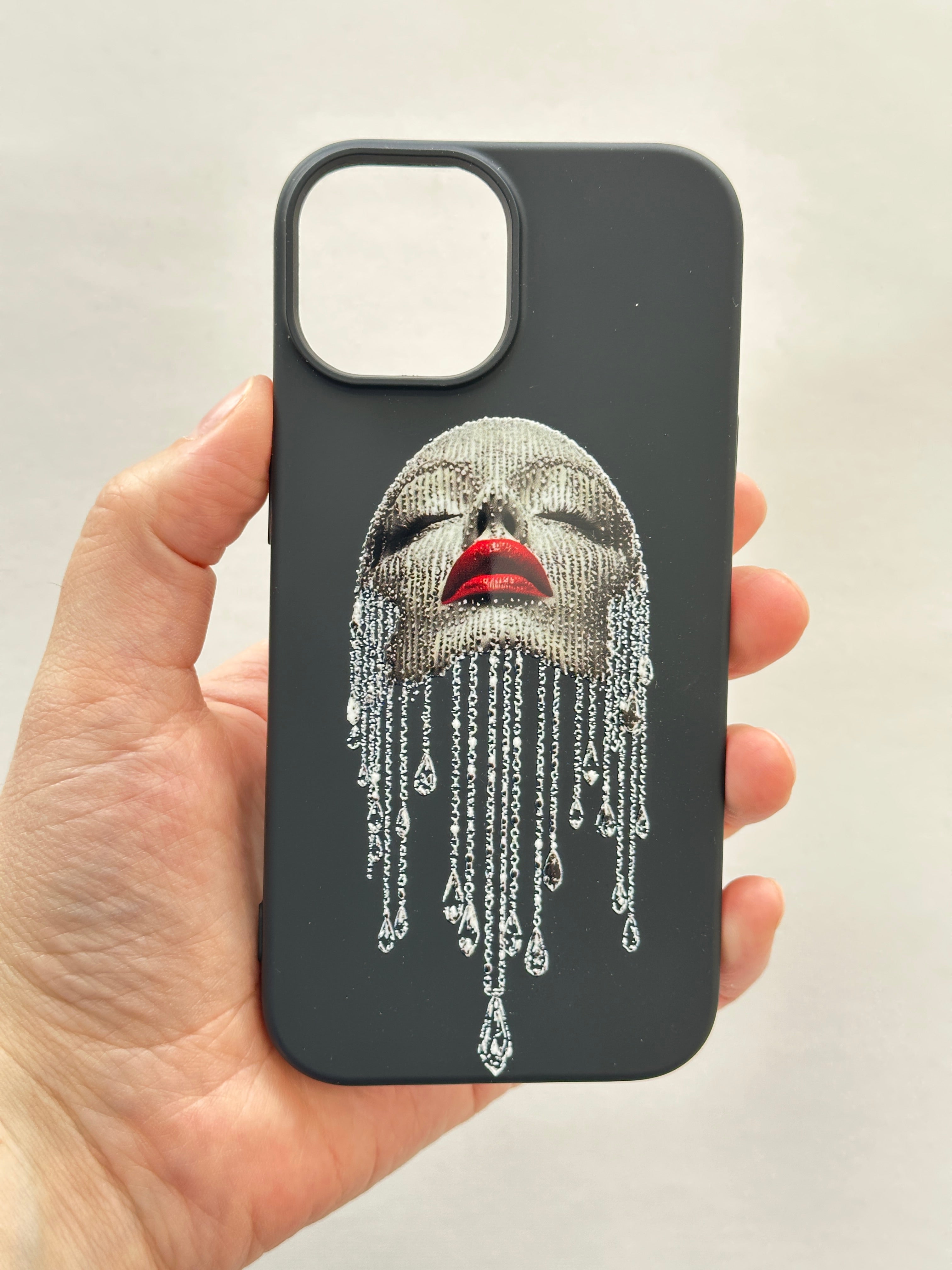 Parlayan Diamond Kadın Figürlü İçi Kadife Kaliteli Silikon Kılıf