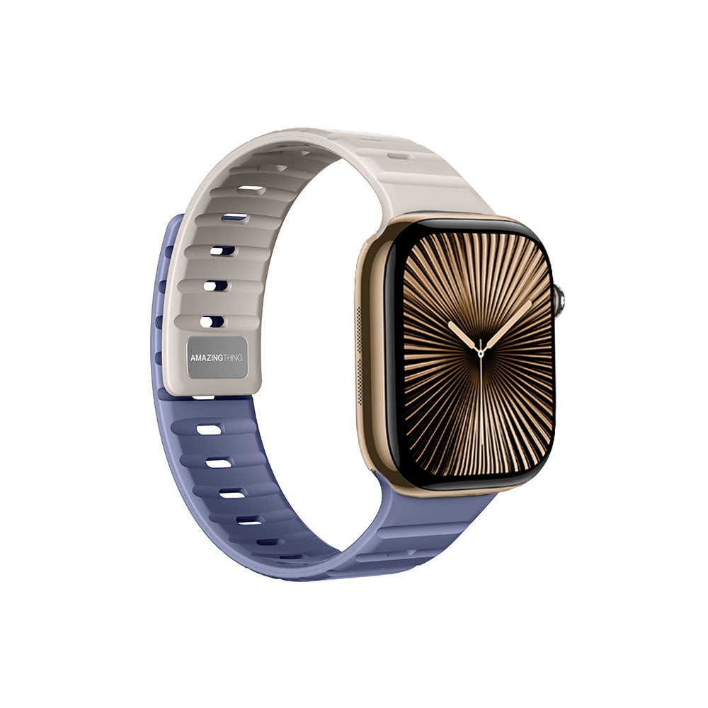 Apple Watch Amazingthing SilqLock Silikon Kordon Strap Kayış Starlight