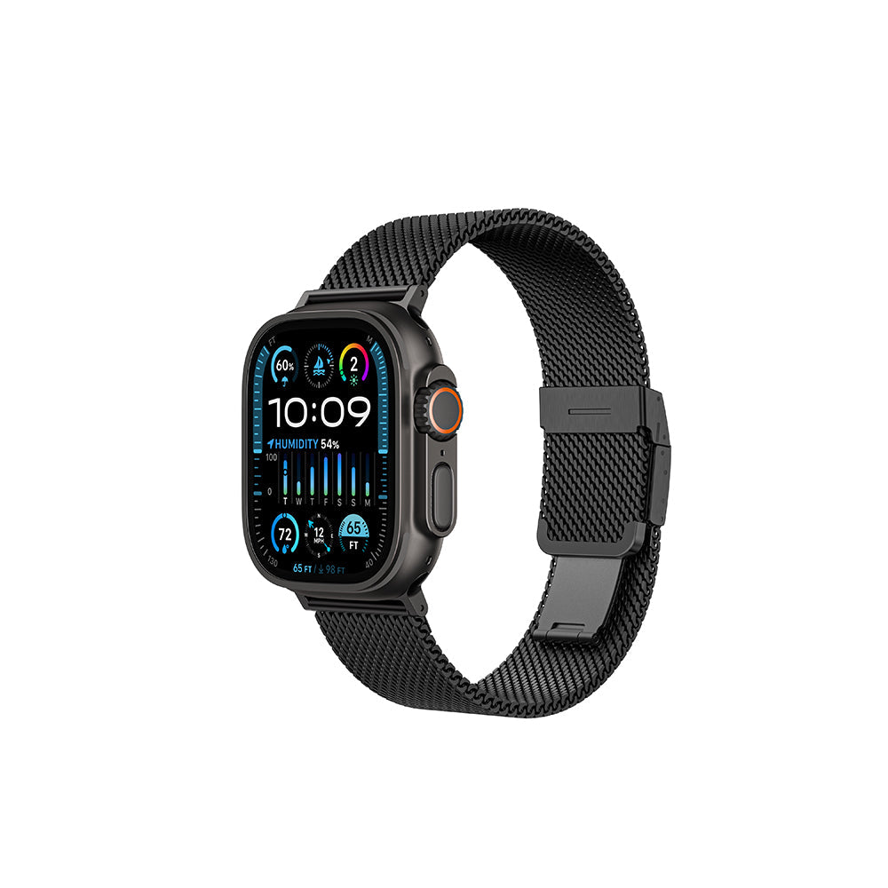Apple Watch Amazingthing Titan Premium Metal Hasır Kordon Titanyum