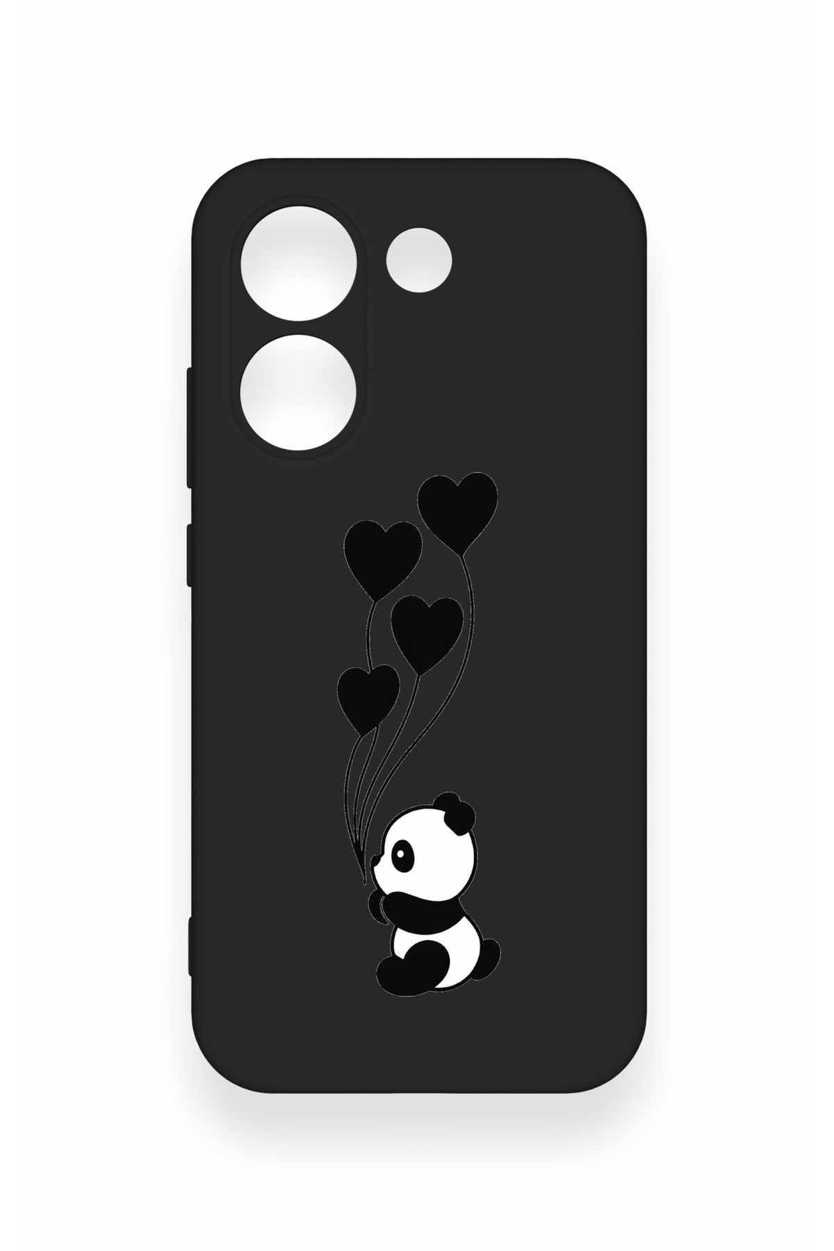 Poco X8 Pro Uyumlu Kalpli Panda Desenli Silikon Kılıf