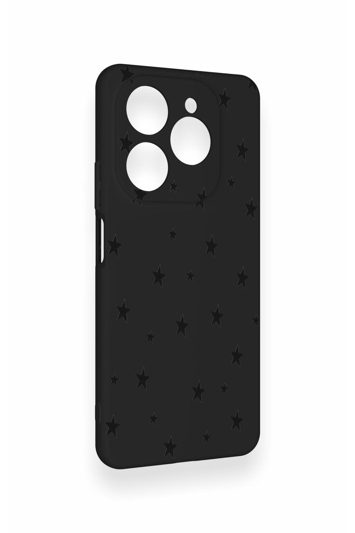Tecno Spark 20 Pro Uyumlu Mini Siyah Yıldız Desenli Silikon Kılıf