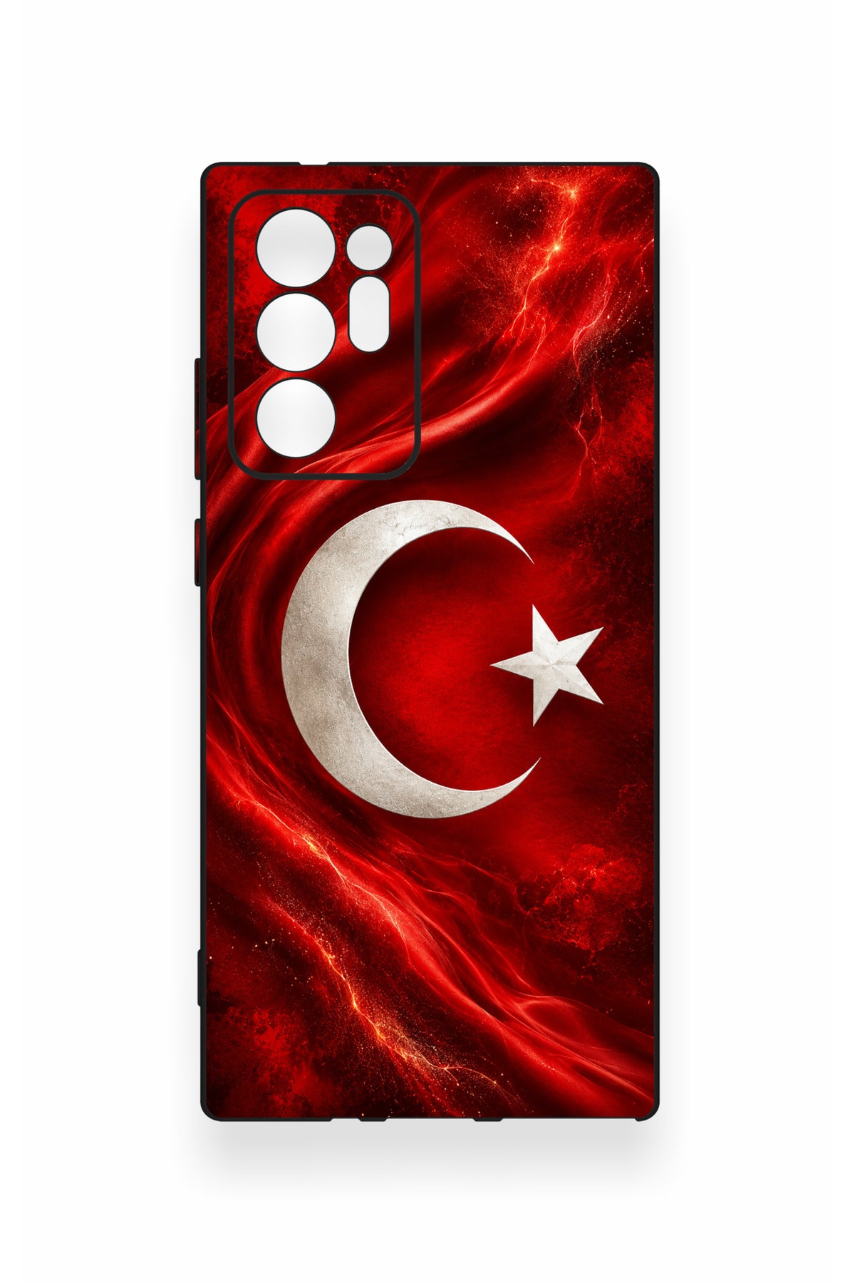 Samsung Note 20 Ultra Uyumlu Türk Bayrağı Desenli Silikon Kılıf
