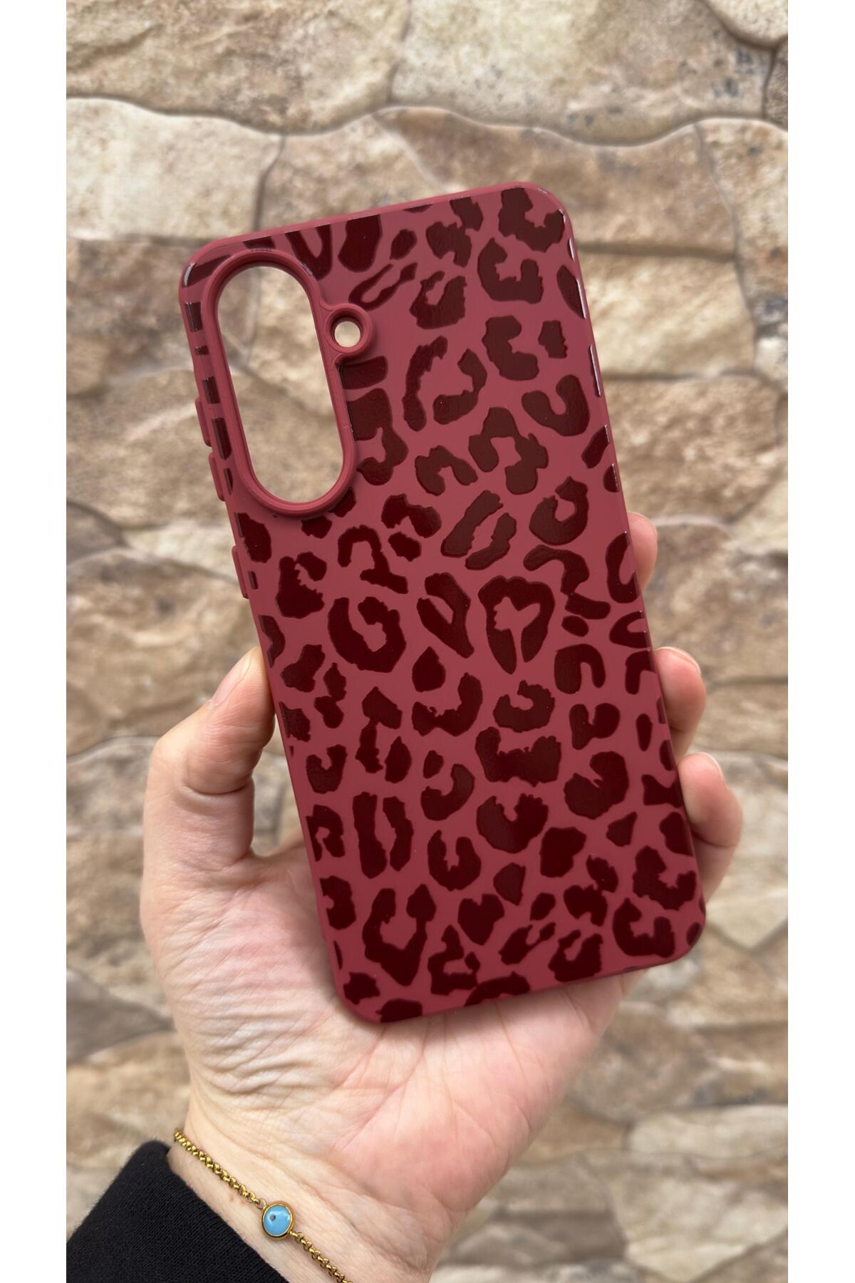 Samsung Galaxy A36 Uyumlu Leopar Desenli Silikon Darbe Emici Klasik Korumalı Rubber Kılıf