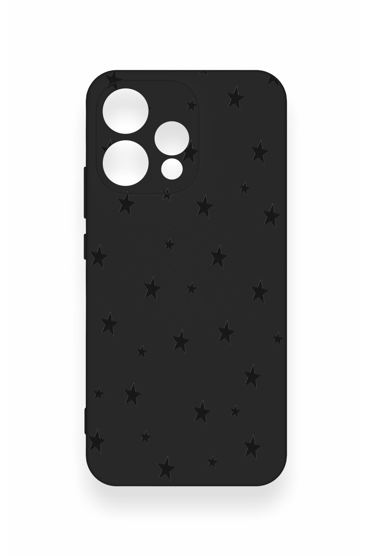 Oppo Reno 15 5G Uyumlu Mini Siyah Yıldız Desenli Silikon Kılıf