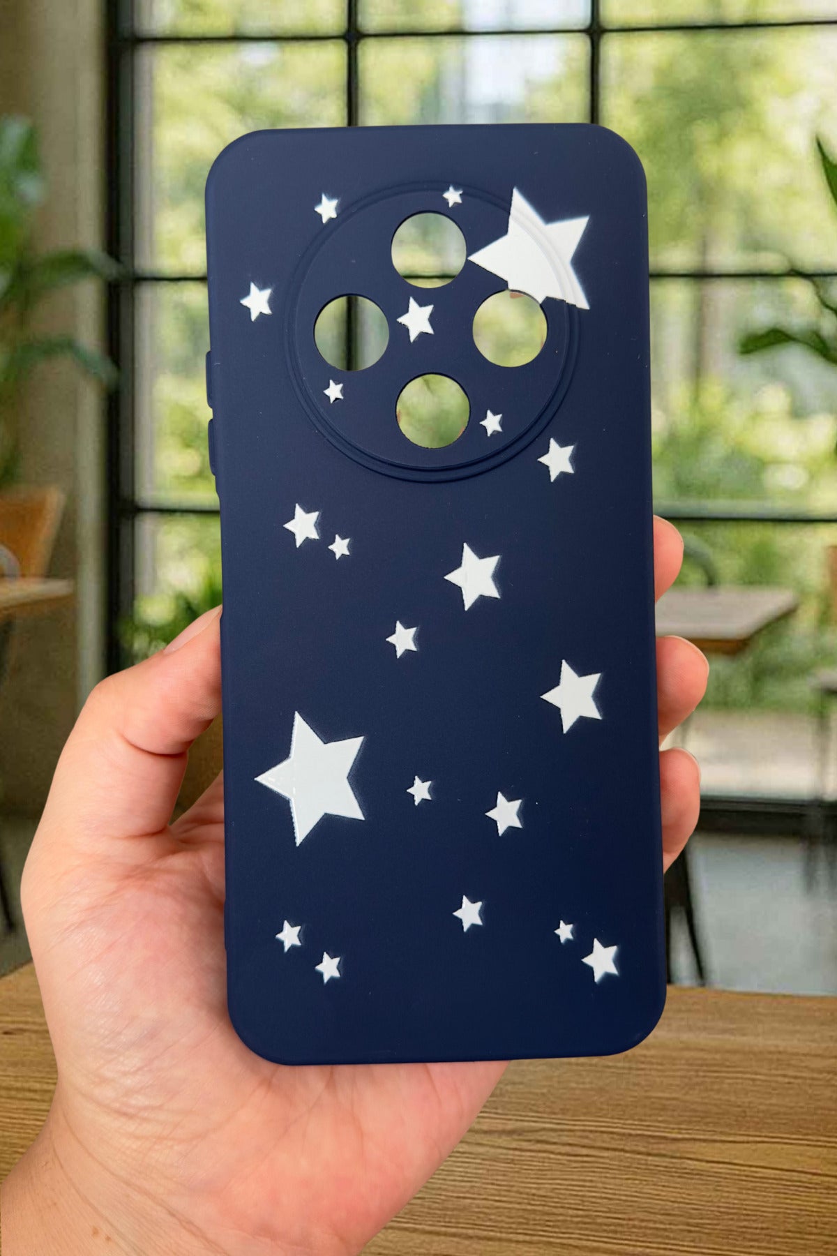 TECNO SPARK 30C Uyumlu Mini Yıldız Desenli Silikon Darbe Emici Klasik Korumalı Rubber Kılıf