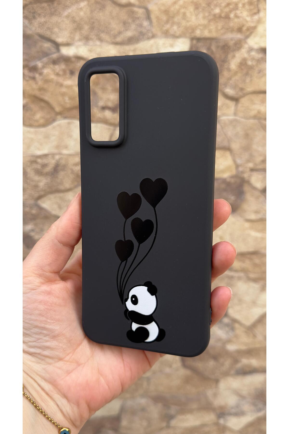 Infinix GT 30 Pro Uyumlu Kalpli Panda Desenli Silikon Darbe Emici Klasik Korumalı Rubber Kılıf