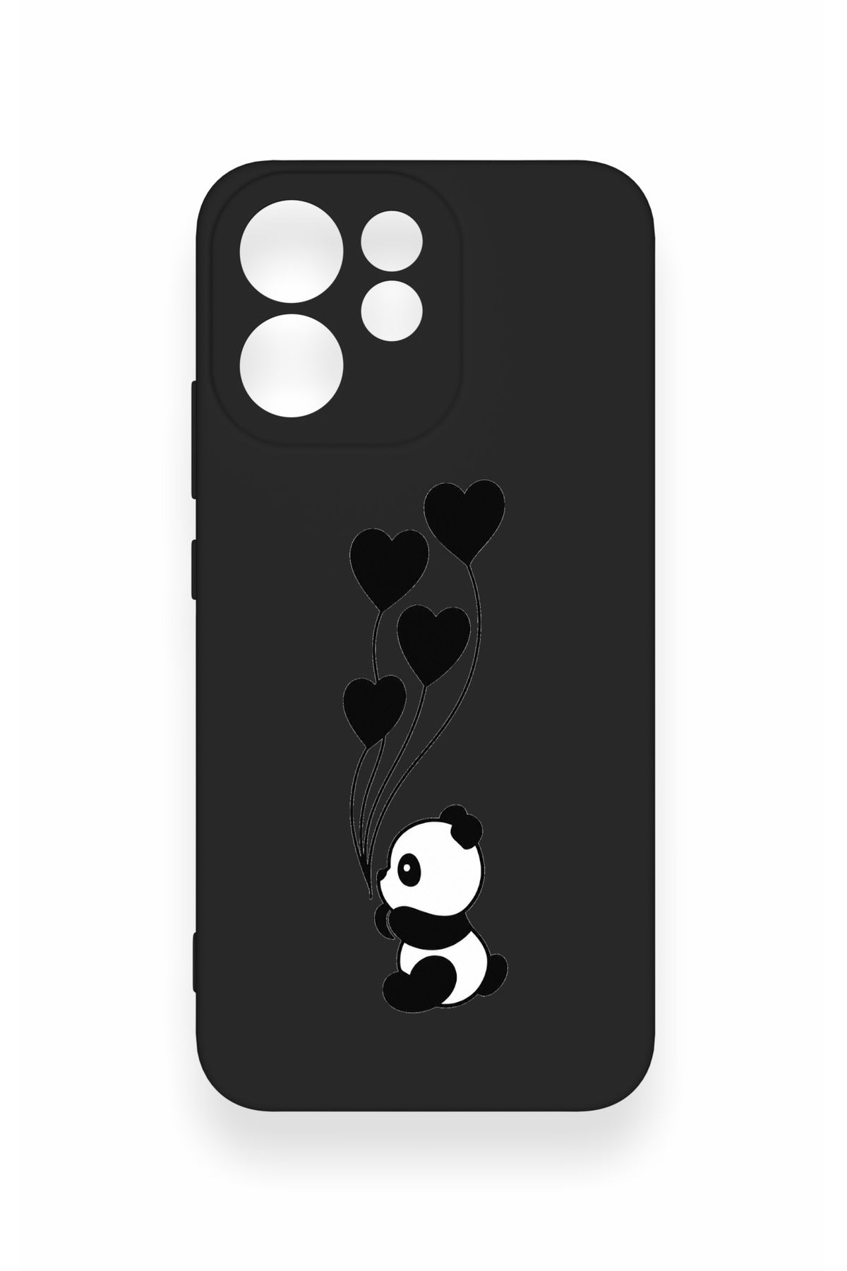 Oppo Reno 15F Uyumlu Kalpli Panda Desenli Silikon Kılıf